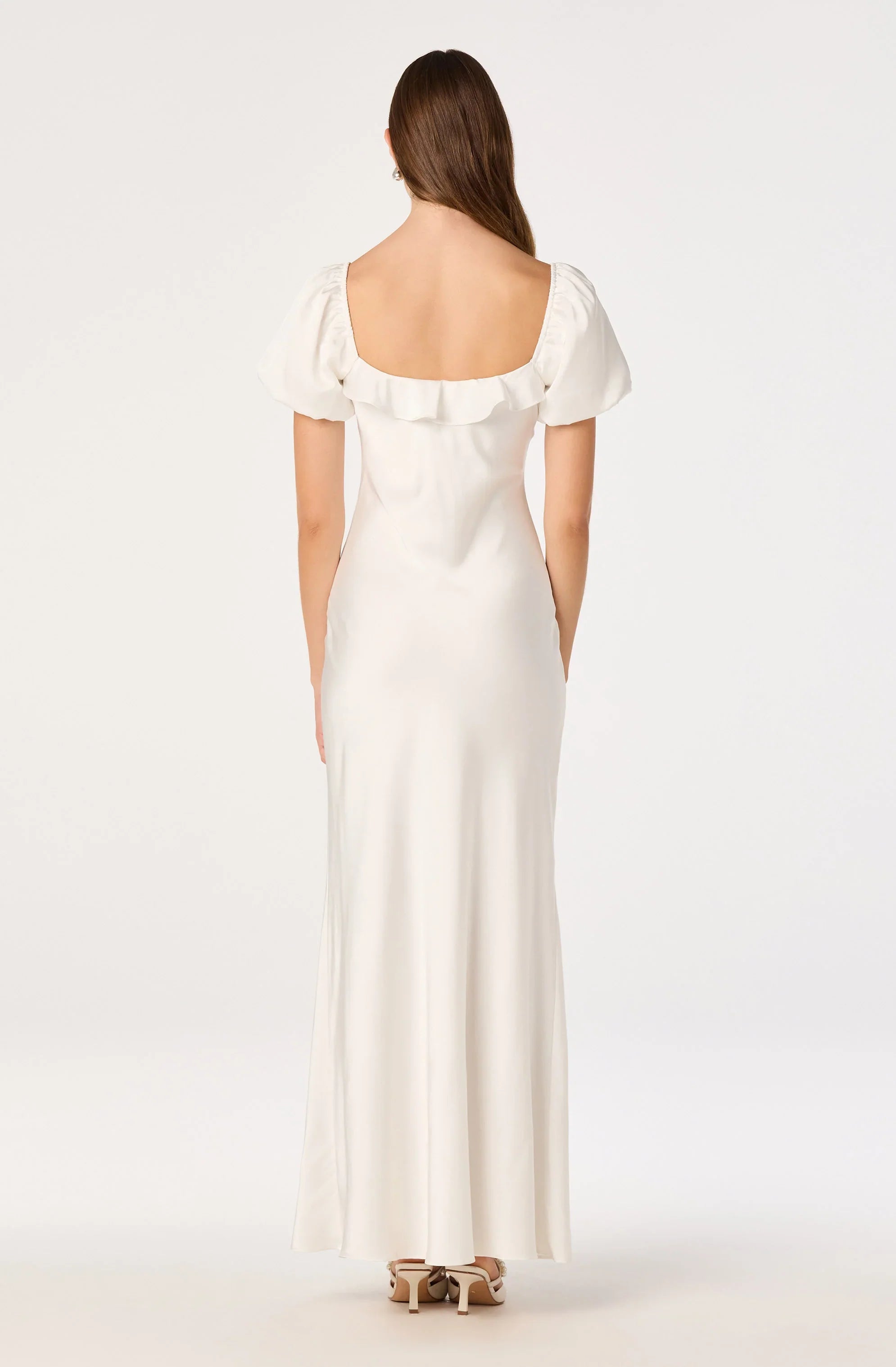 Bethrose 3D Rose Satin Maxi Dress