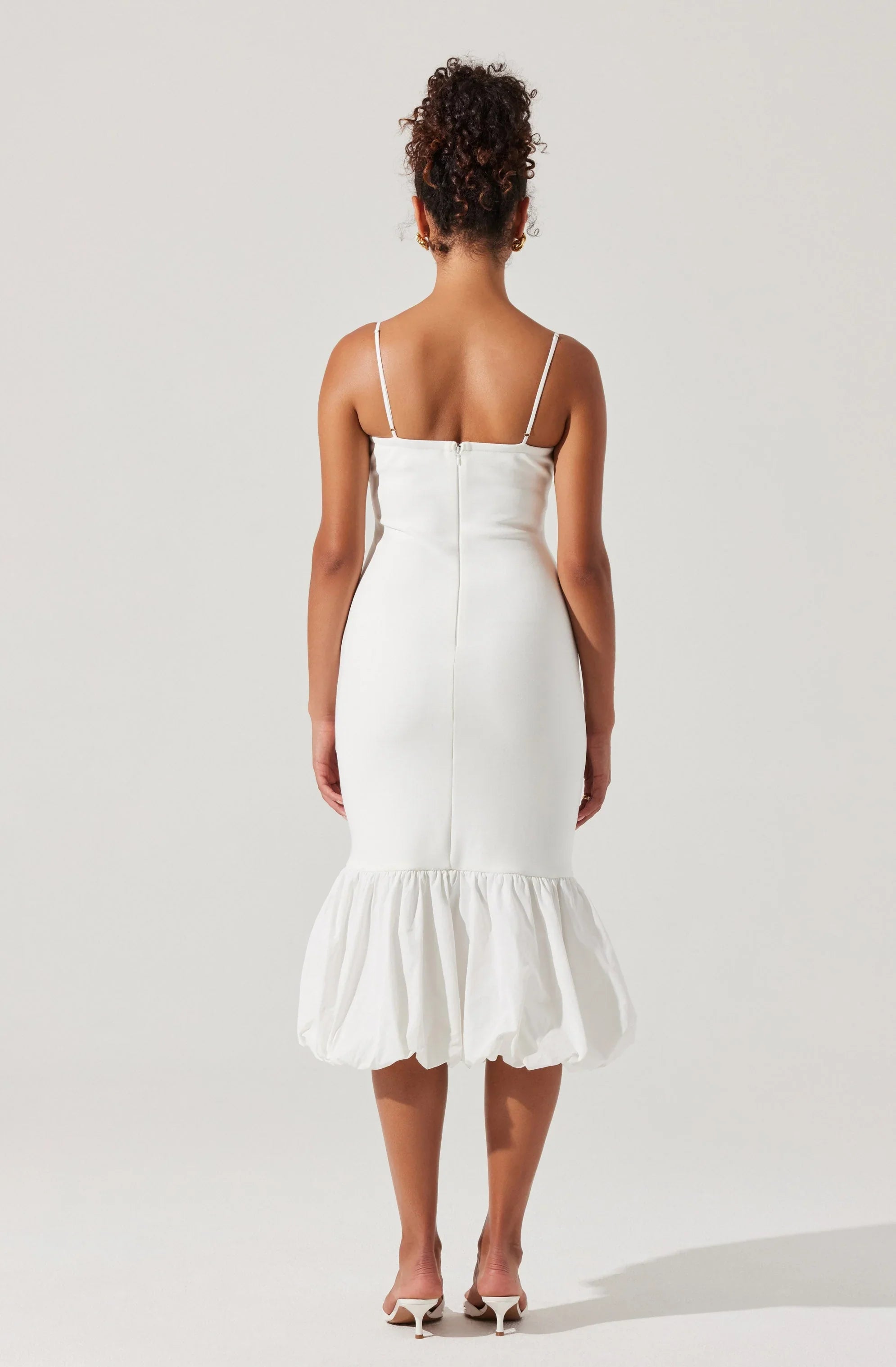 Brittnea Bodycon Bubble Hem Midi Dress