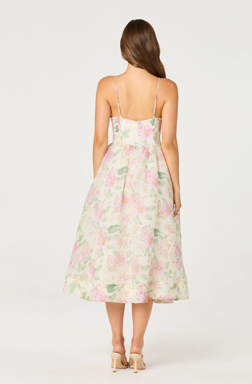 Janna Floral Plunge Midi Dress