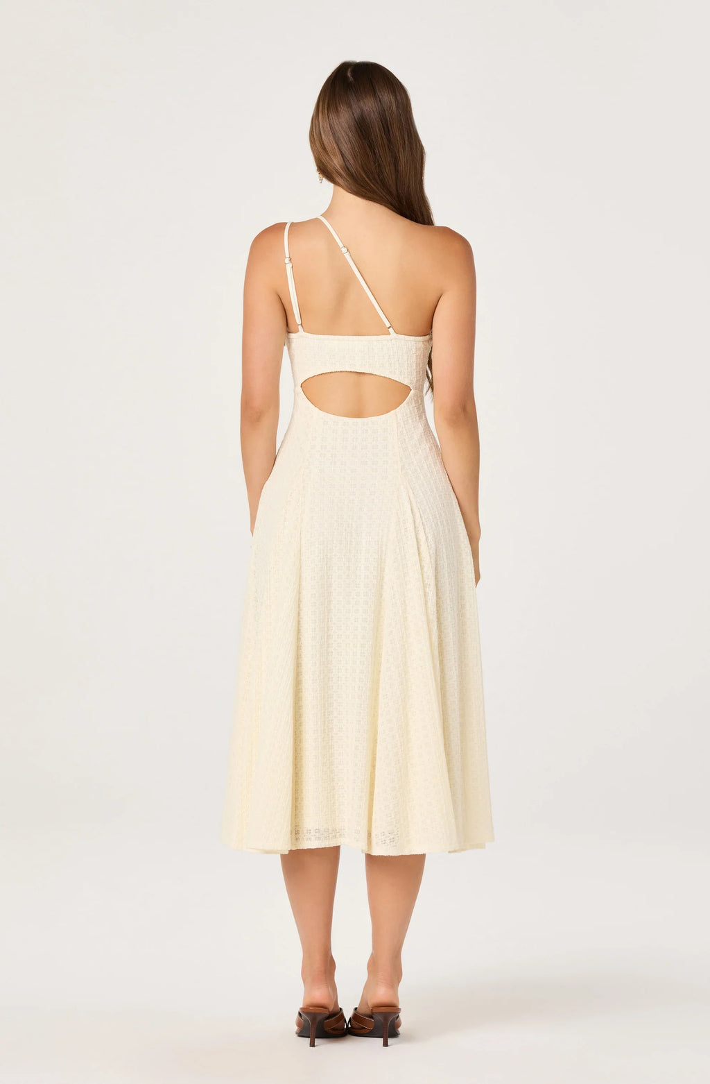 Nola One-Shoulder Knit Midi Dress