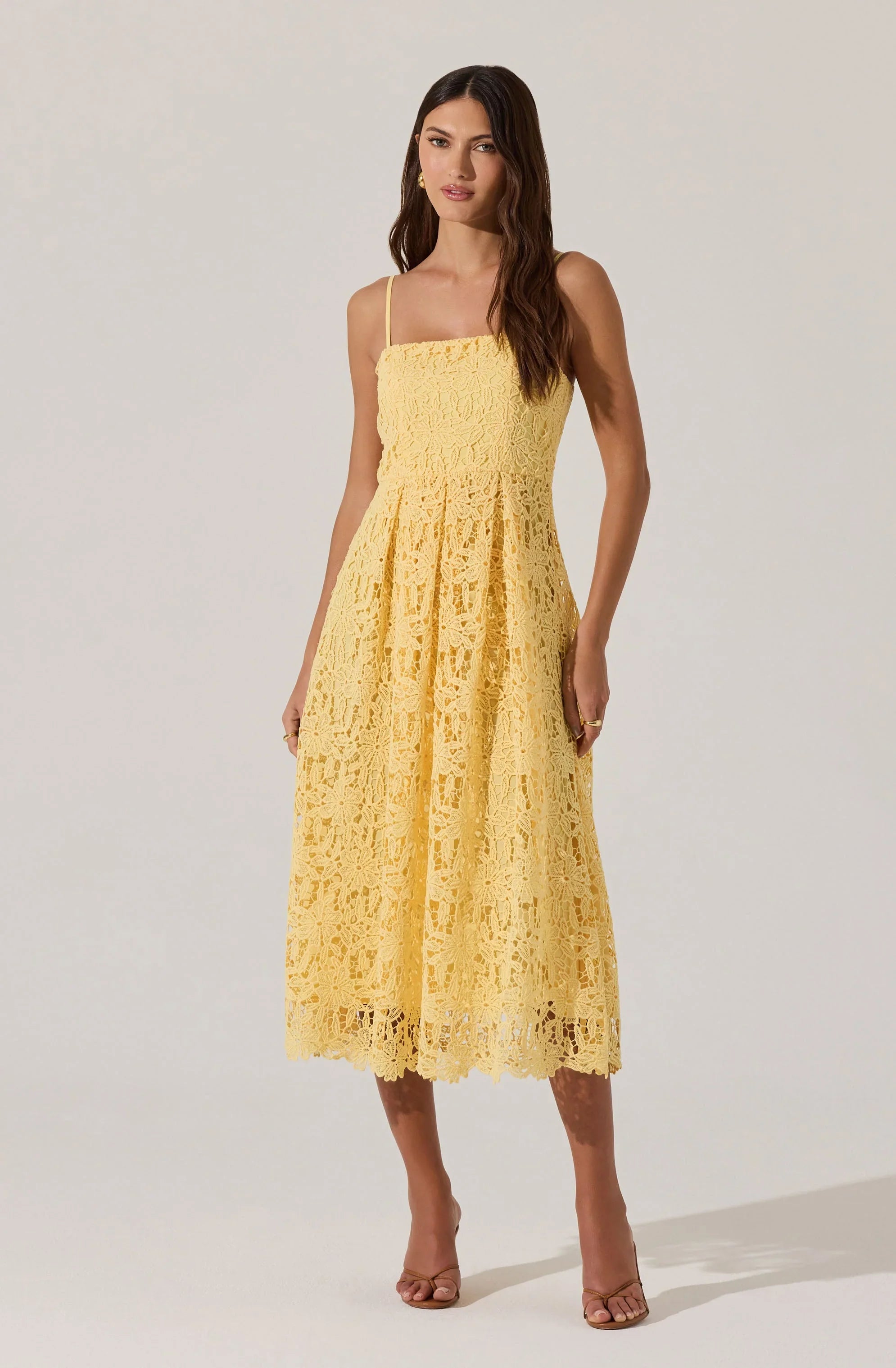 Floral Lace Midi Dress