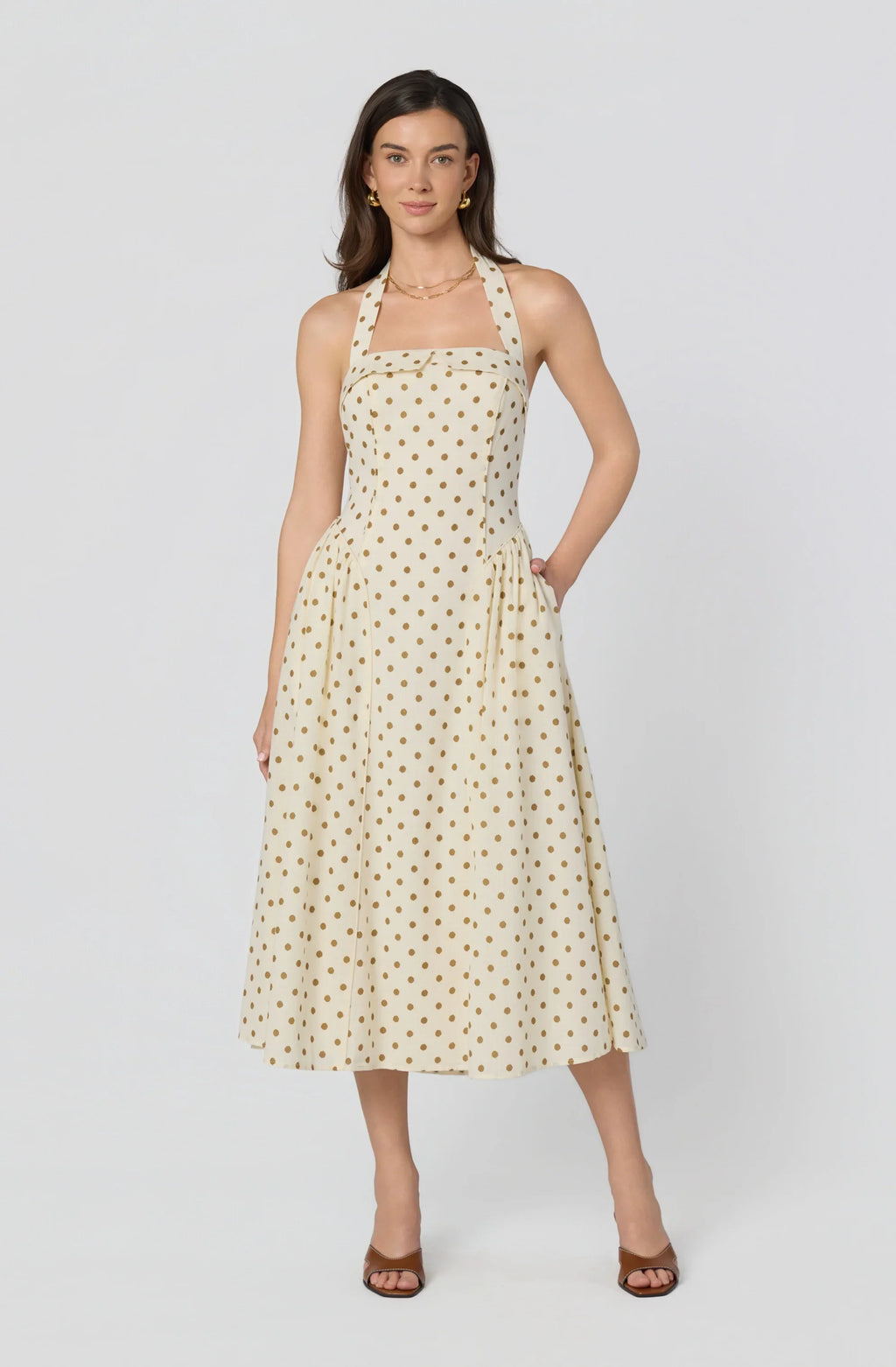 Marianna Halter Midi Dress