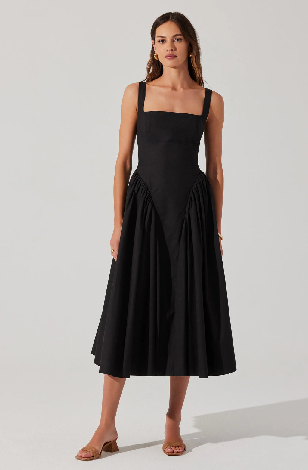 Vinya Poplin Drop Waist Dress