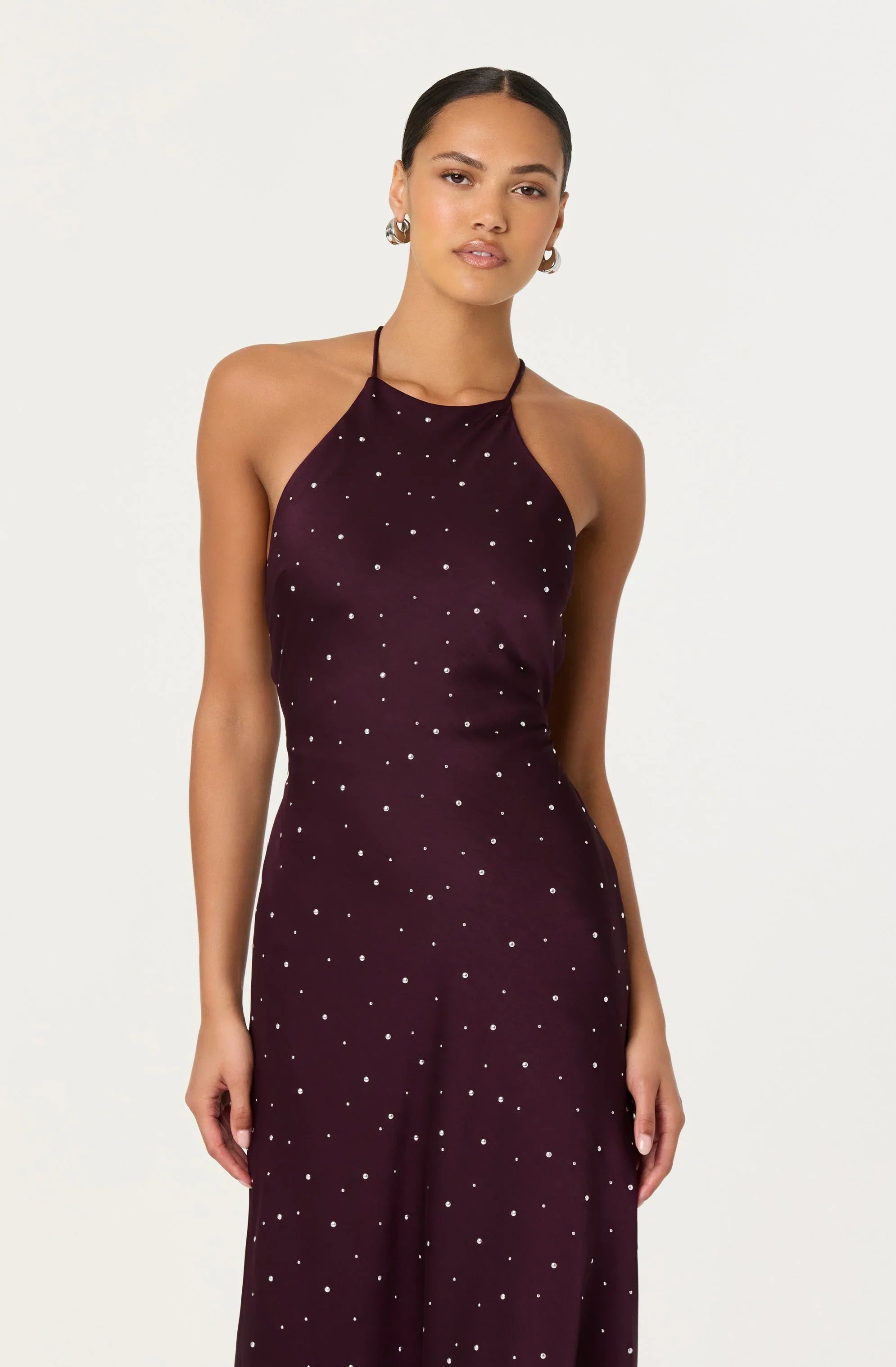 Halley Rhinestone Embellished Maxi Dress