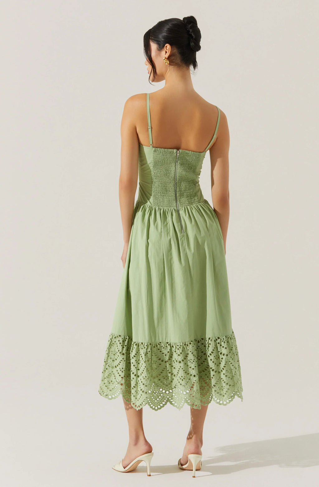 Nathalia Eyelet Midi Dress
