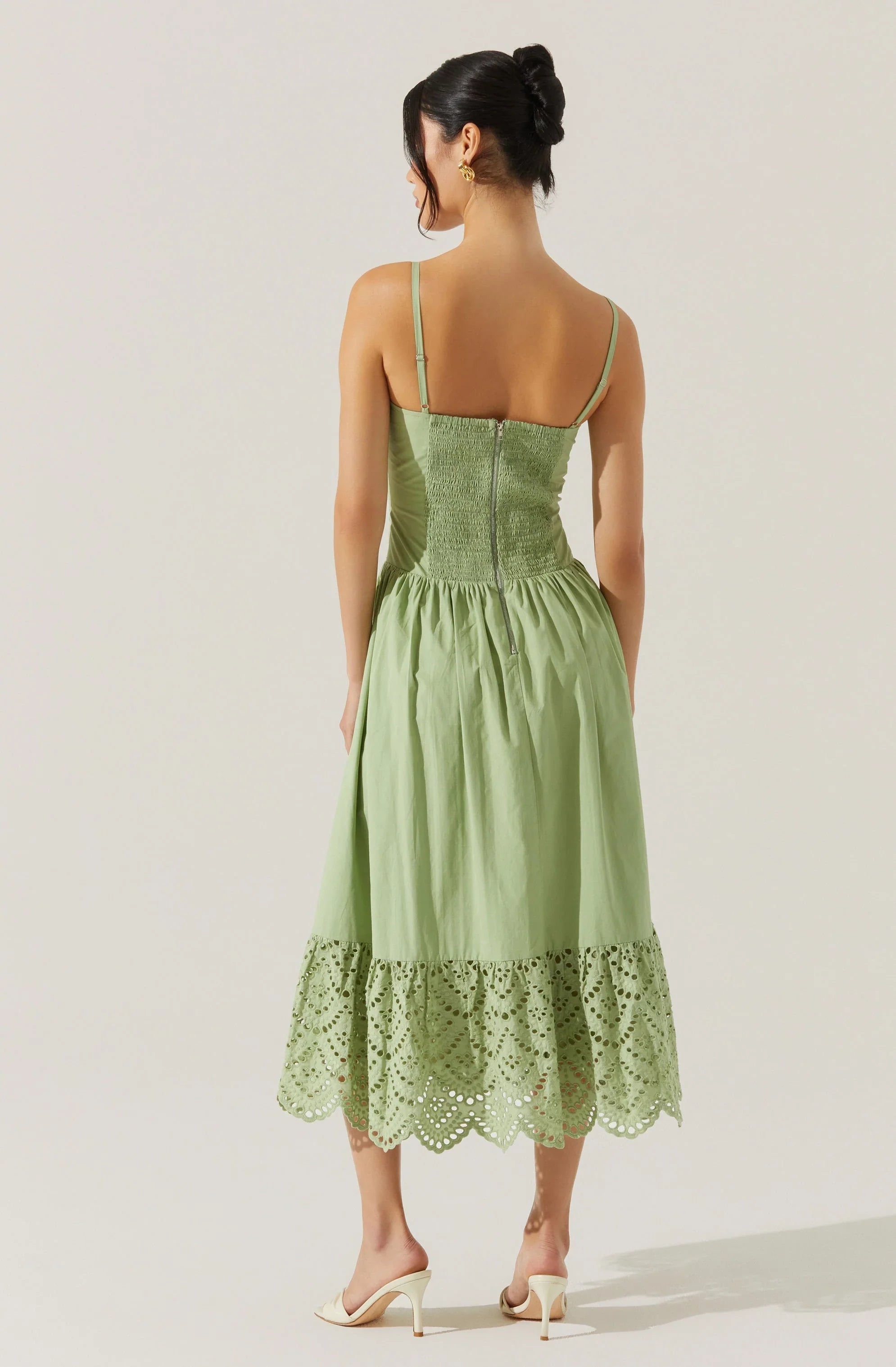 Nathalia Eyelet Midi Dress