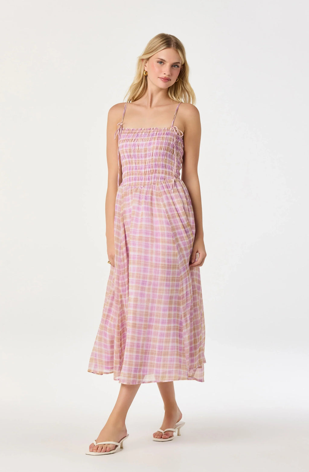 Lahela Smocked Midi Dress