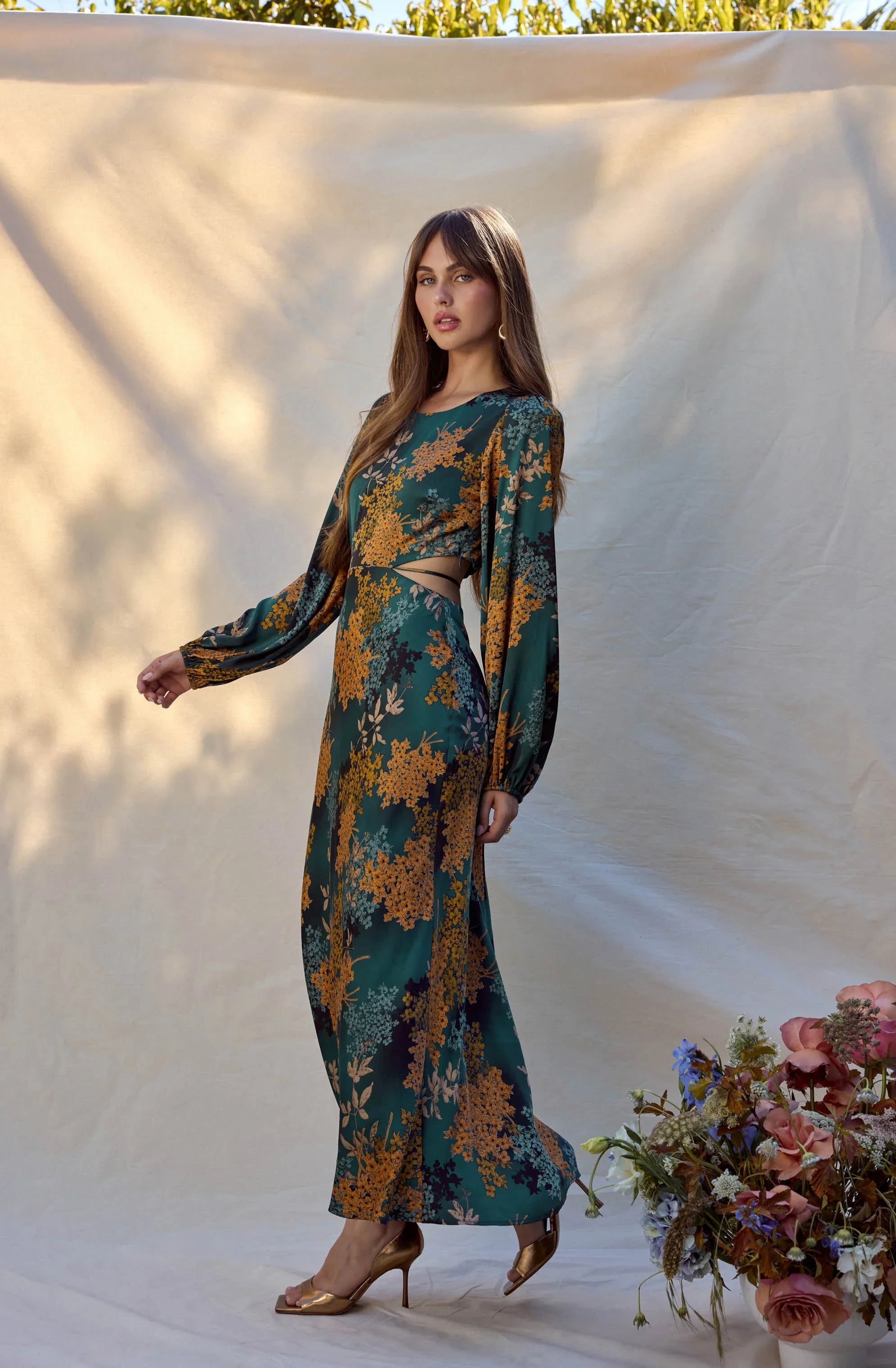 Quinn Floral Cutout Maxi Dress