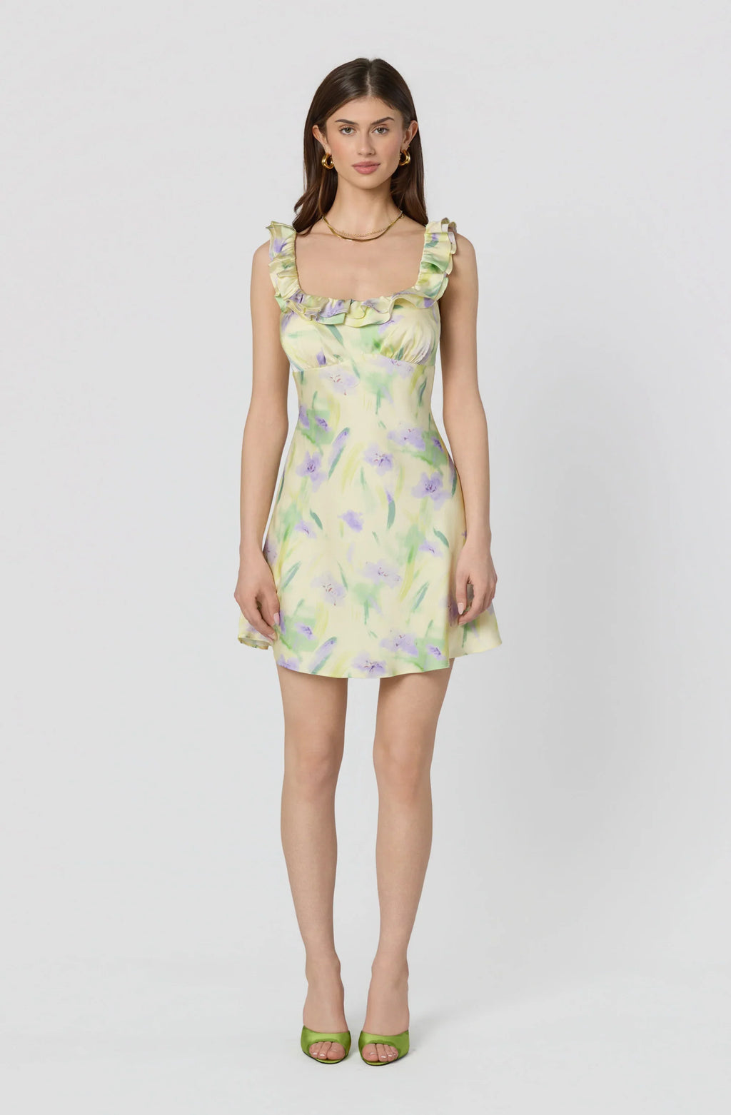 Mara Floral Ruffle Mini Dress