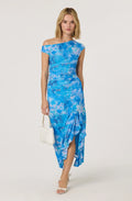 Off Shoulder Ruffle Midi Dress