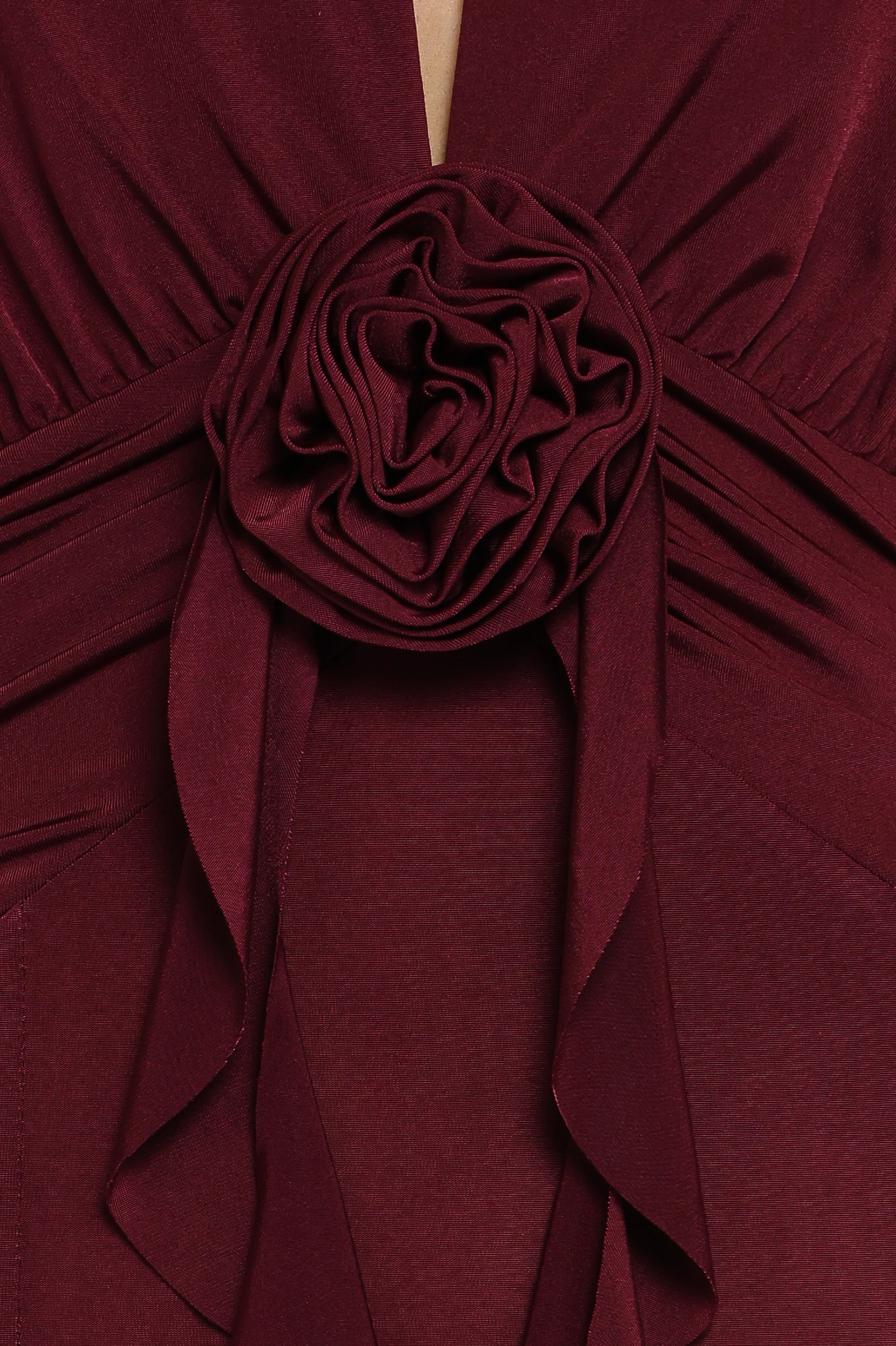 Leowna Halterneck Maxi Dress - Burgundy