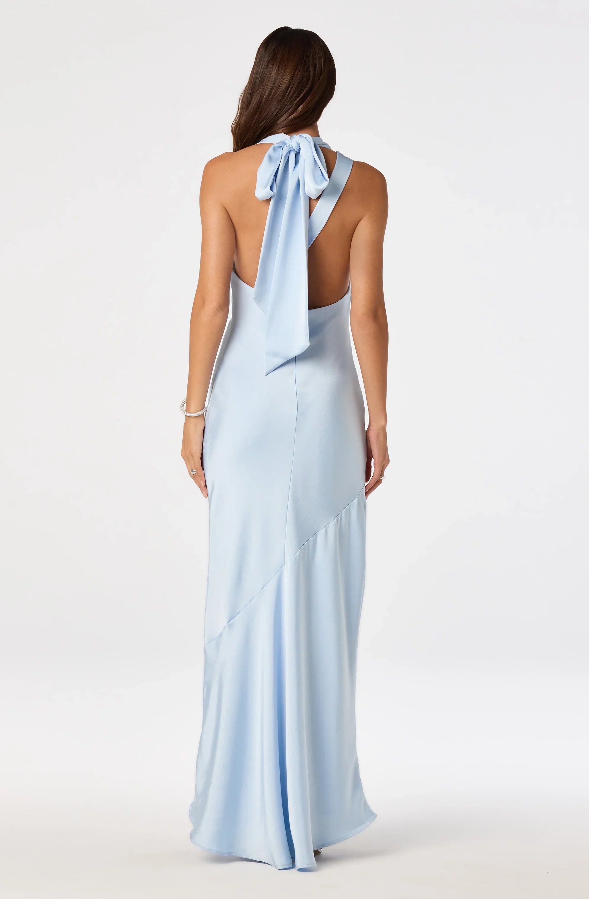 Varya Satin Cowl Neck Maxi Dress