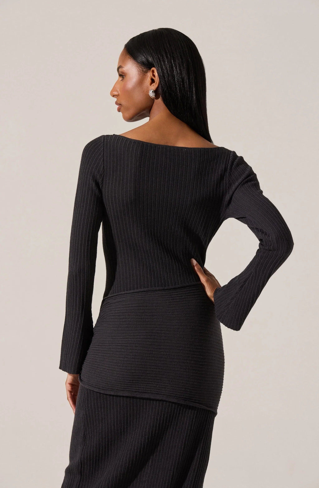 Arwyn Ribbed Layered Midi Sweater Dress
