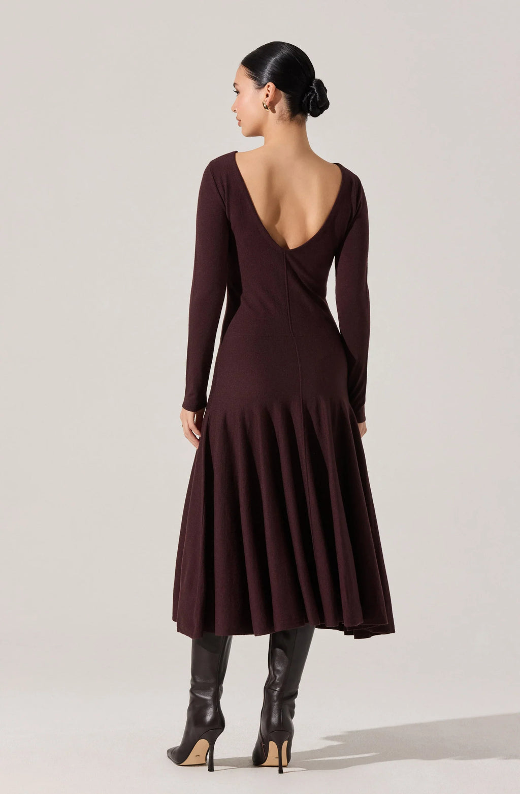 Doreyda Scoop Back Midi Sweater Dress