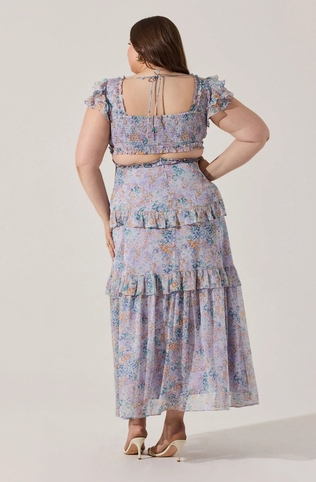 Mable Floral Tiered Ruffle Maxi Dress