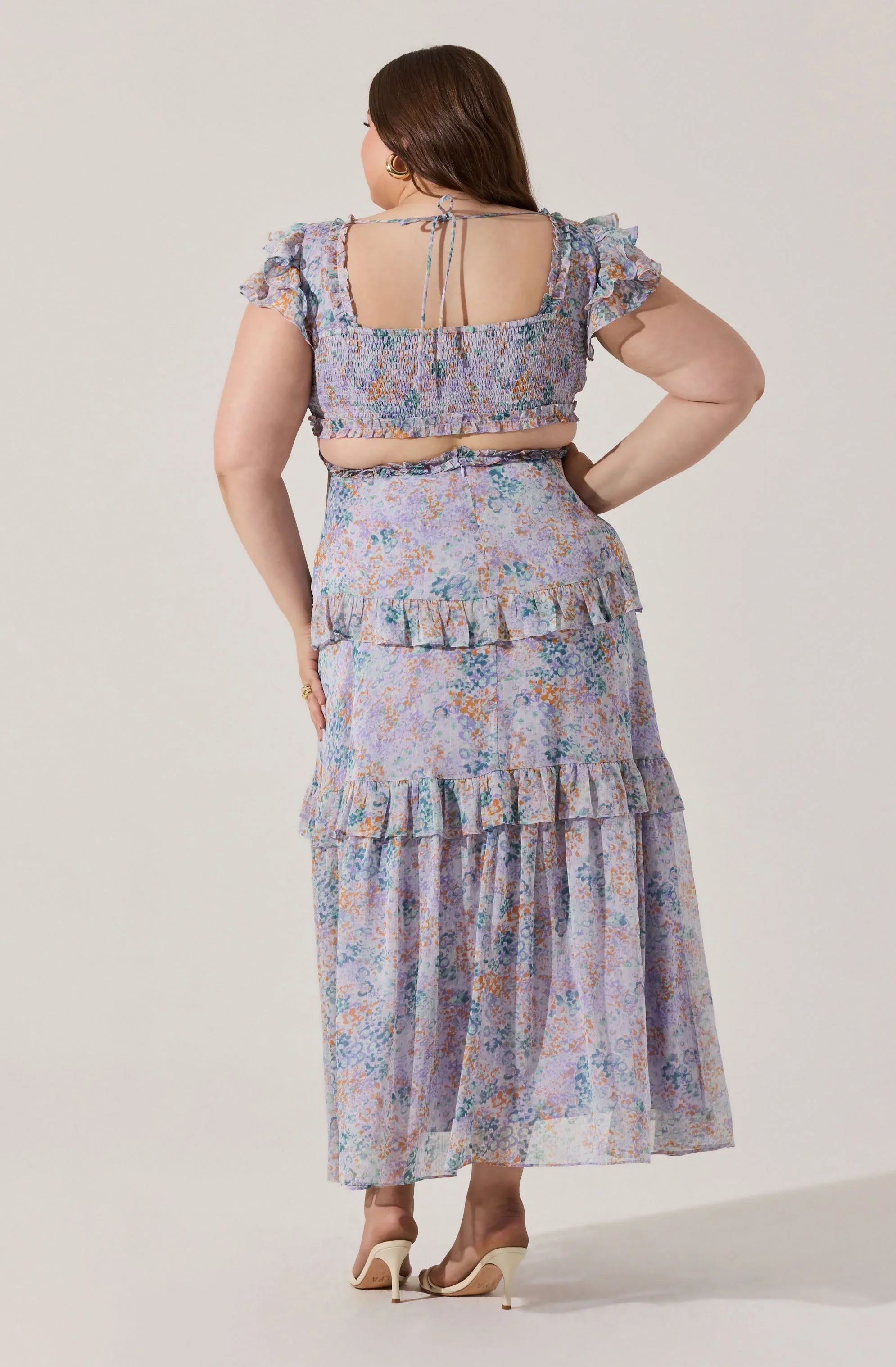 Mable Floral Tiered Ruffle Maxi Dress