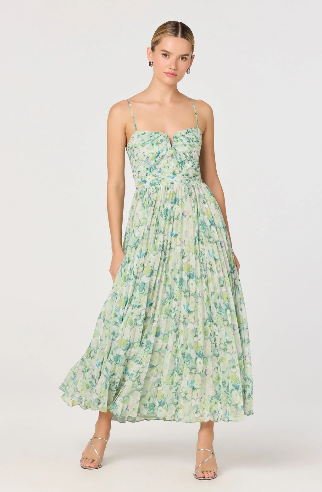 Bayley Floral Pleated Maxi Dress