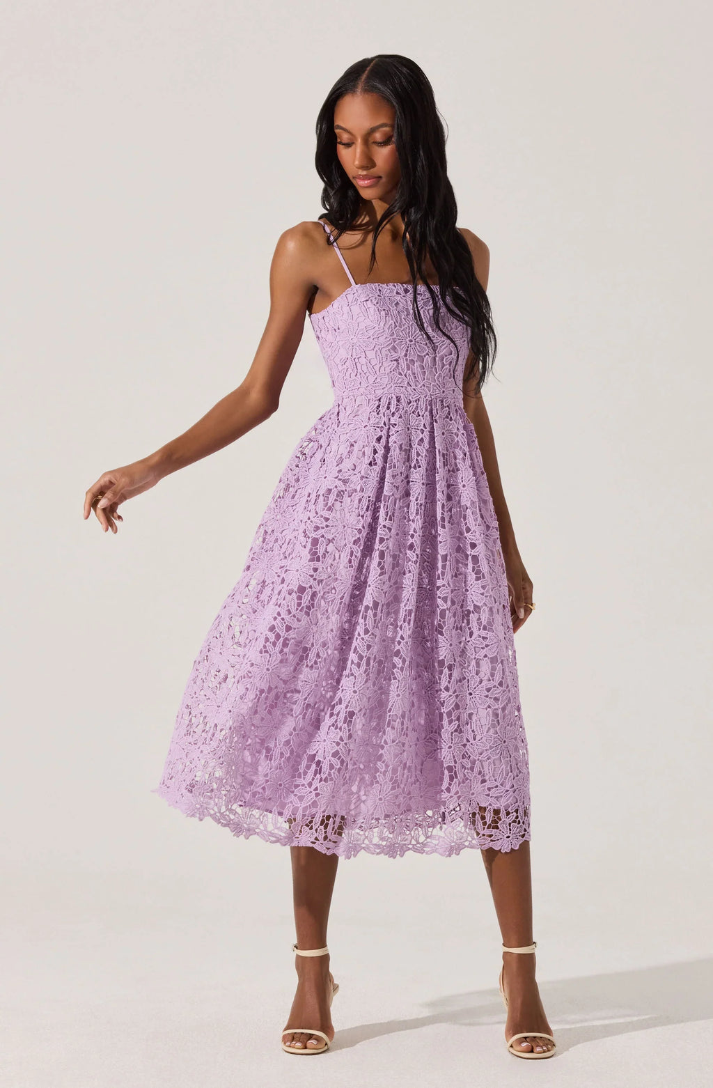 Floral Lace Midi Dress