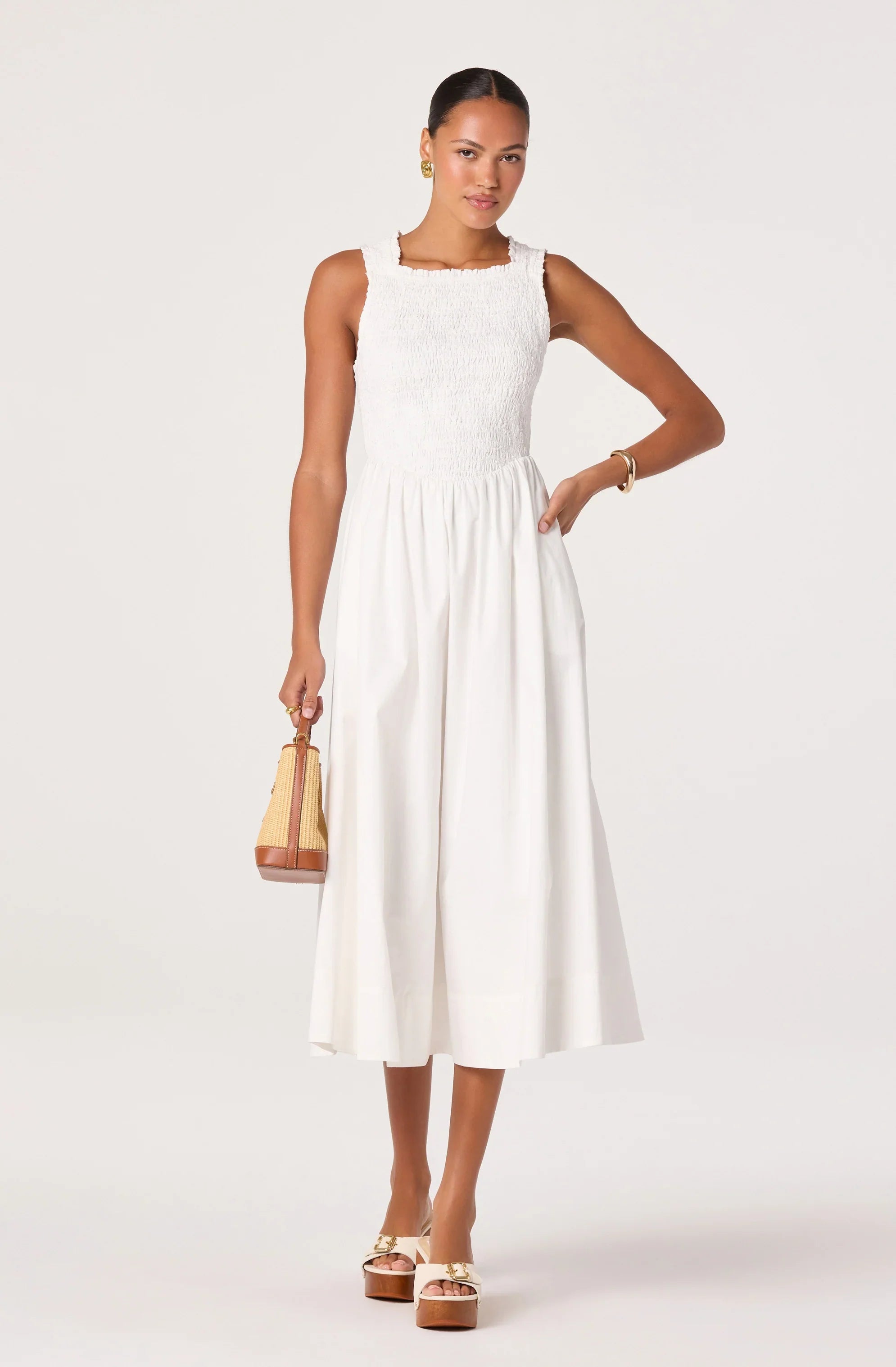 Hollie Smocked Midi Dress