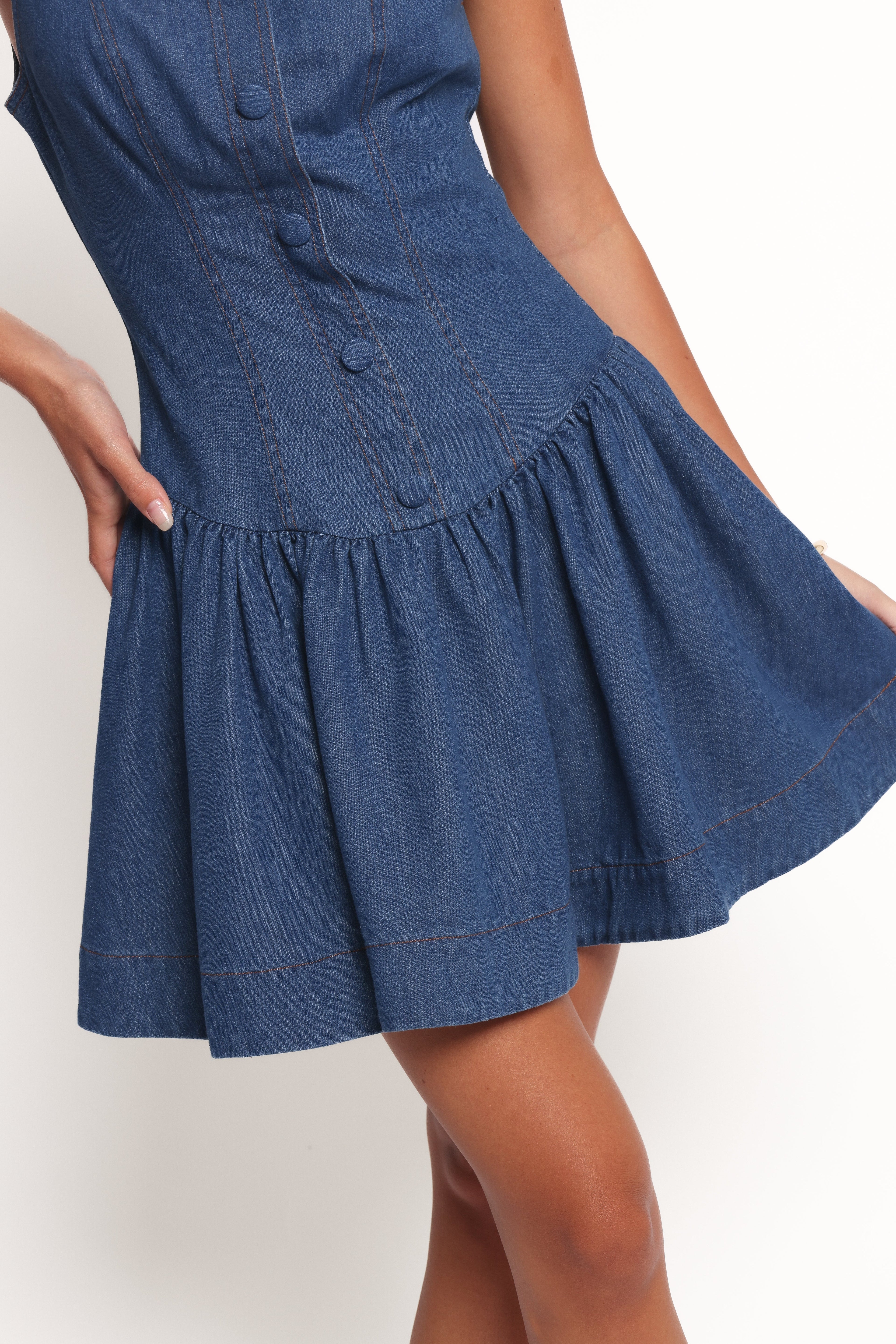 Tiziana Mini Dress - Indigo Denim