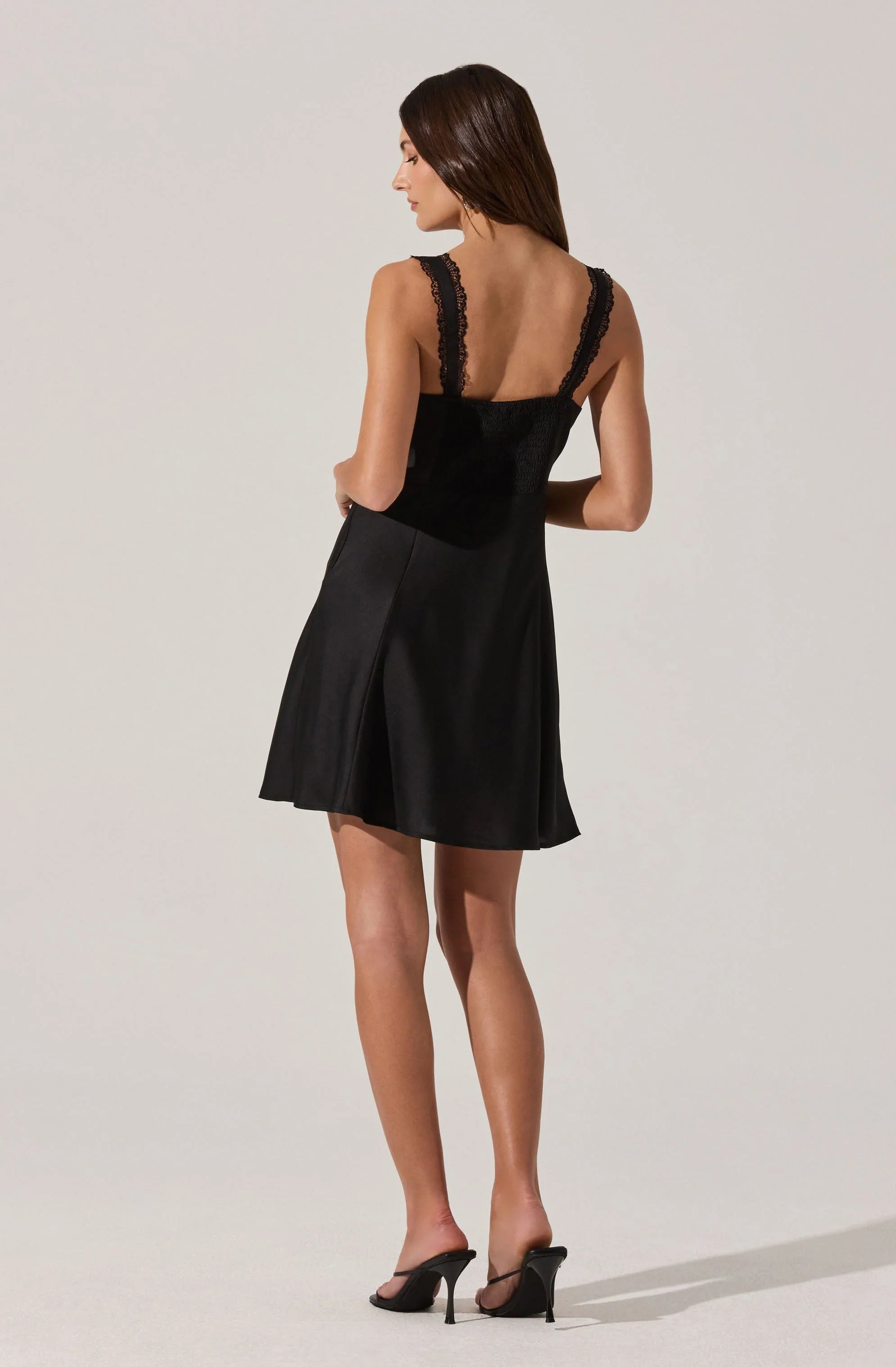 Alva Lace Trim Mini Dress