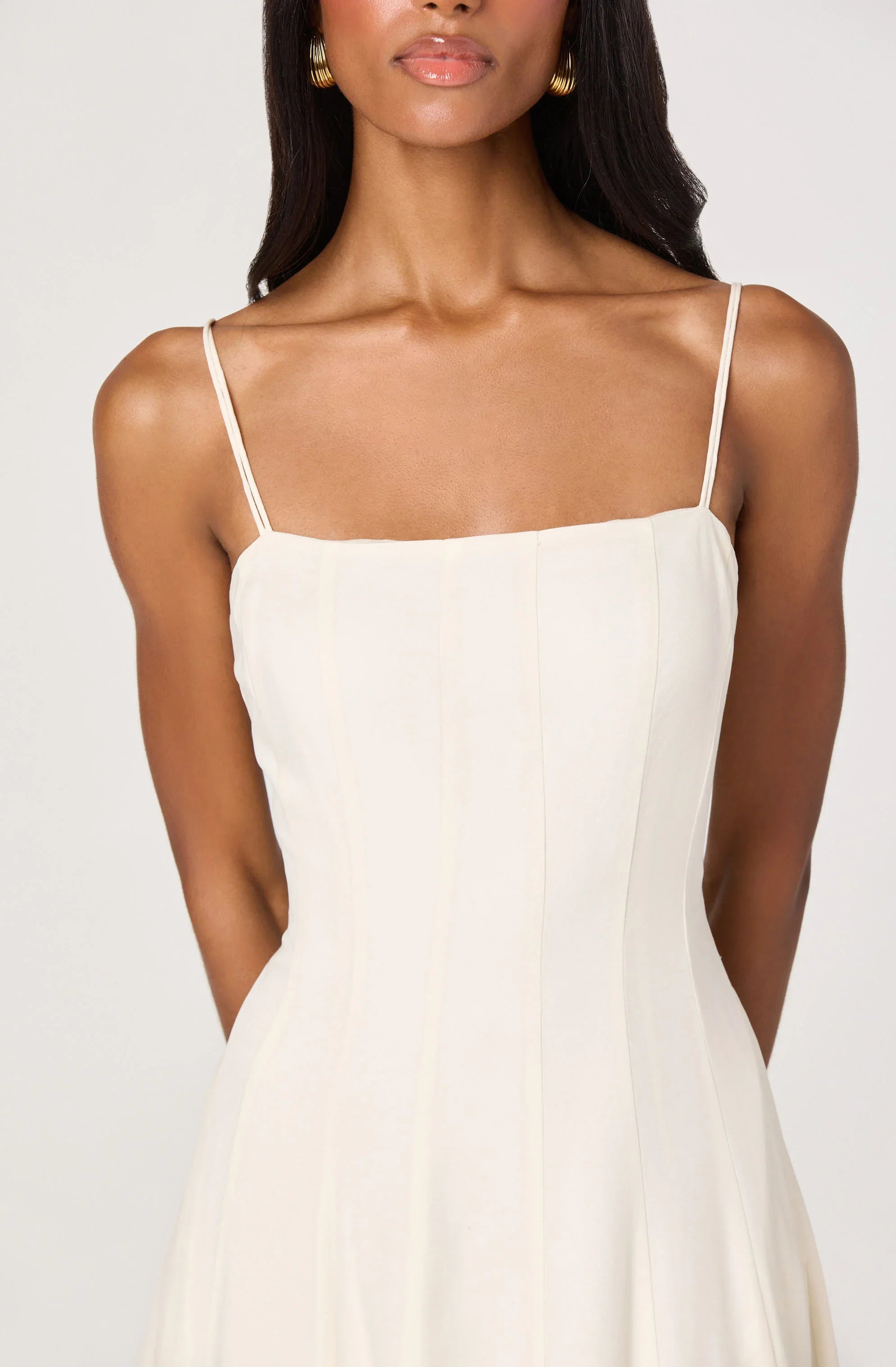 Trisha Square Neck Midi Dress