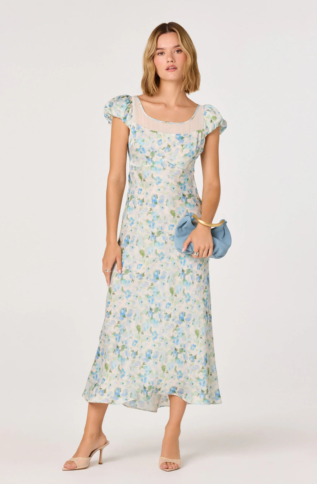 Erma Floral Empire Waist Midi Dress