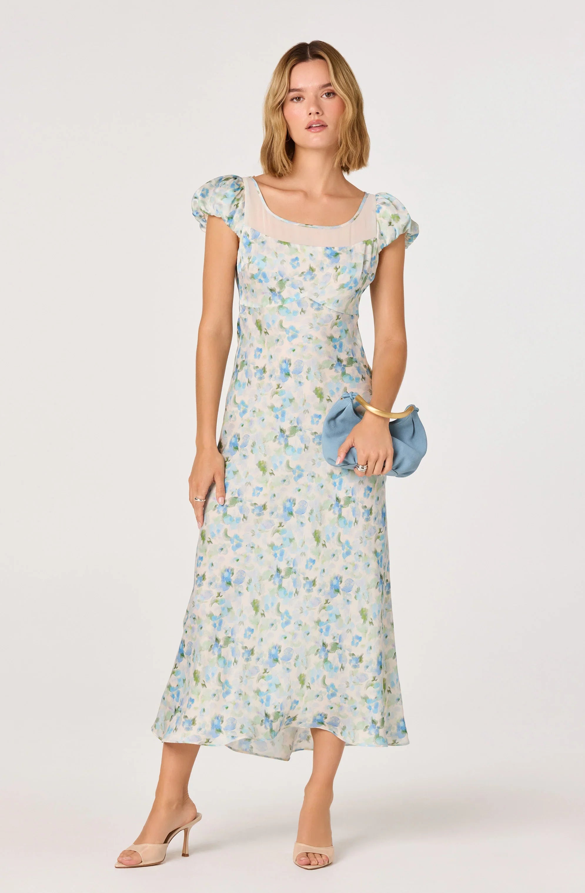 Erma Floral Empire Waist Midi Dress