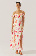 Kitura Cold Shoulder Floral Maxi Dress
