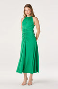 Mallory Ruched Halter Maxi Dress
