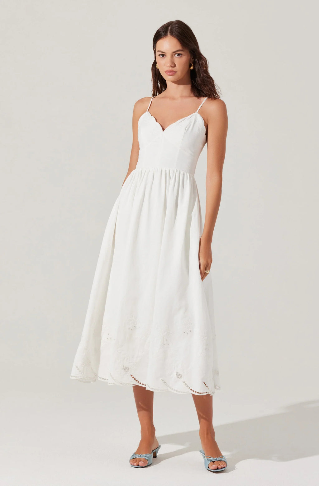 Kaidi Embroidered Midi Dress