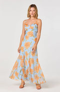 Maeryn Plaid Ruffle Trim Maxi Dress