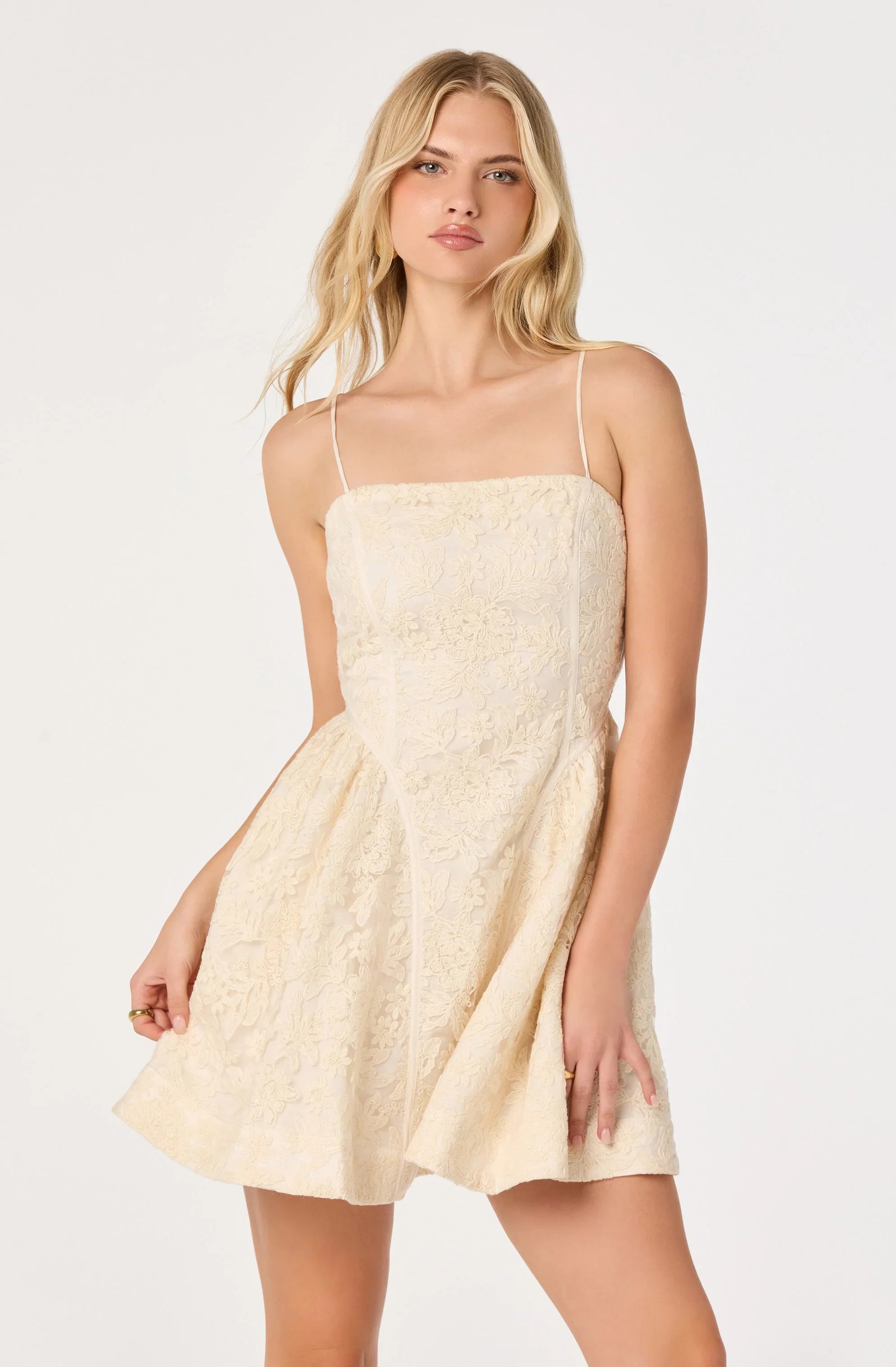 Natalya Floral Embroidered Mini Dress