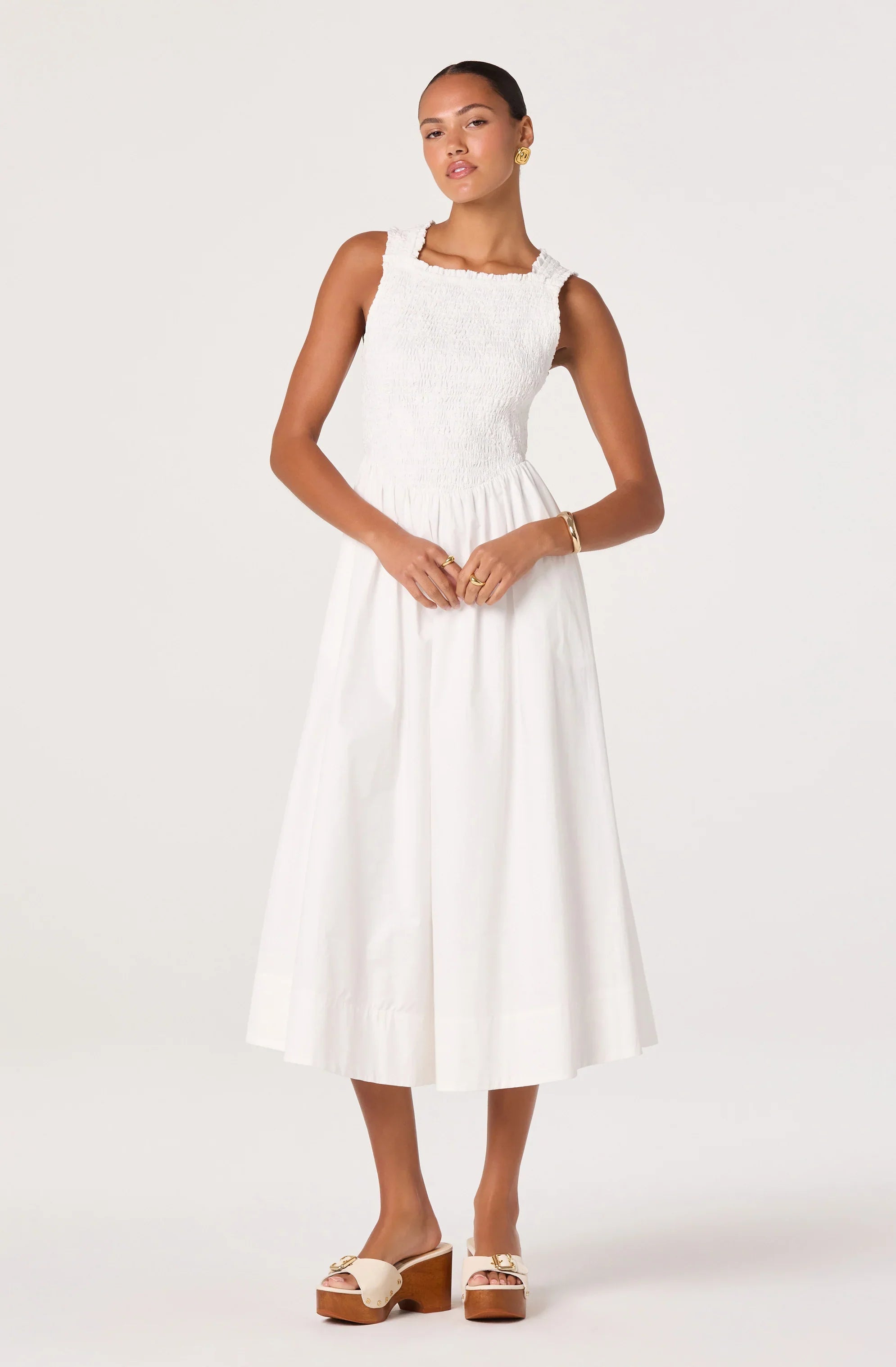 Hollie Smocked Midi Dress