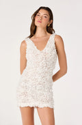 Magali 3D Floral Applique Mini Dress