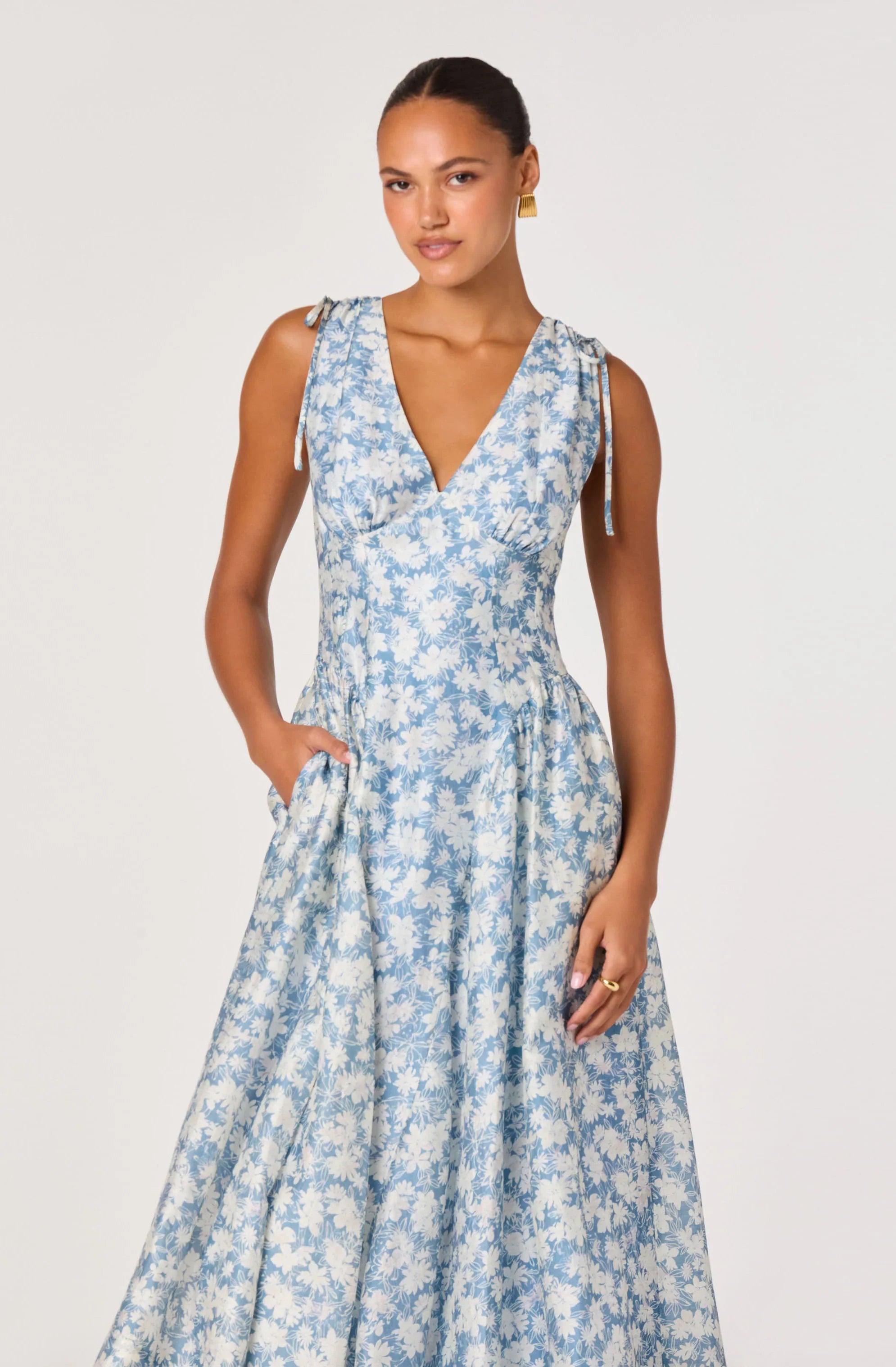 Emmery Floral Wrap Midi Dress