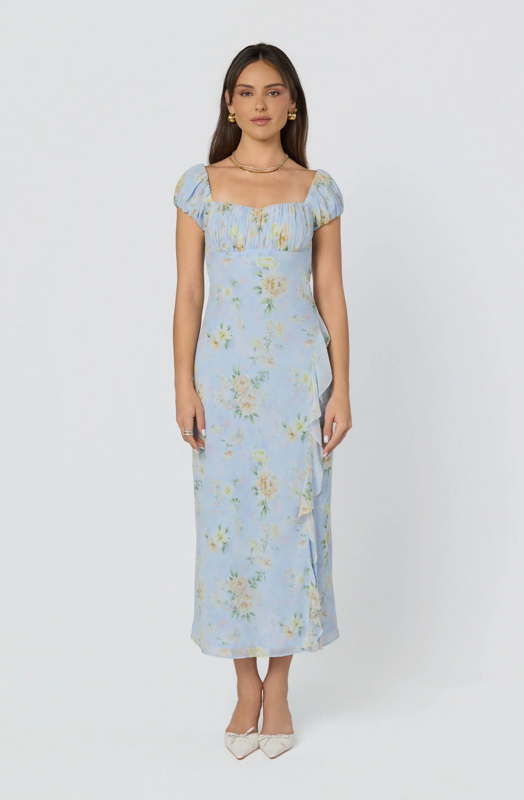 Florence Floral Puff Sleeve Maxi Dress
