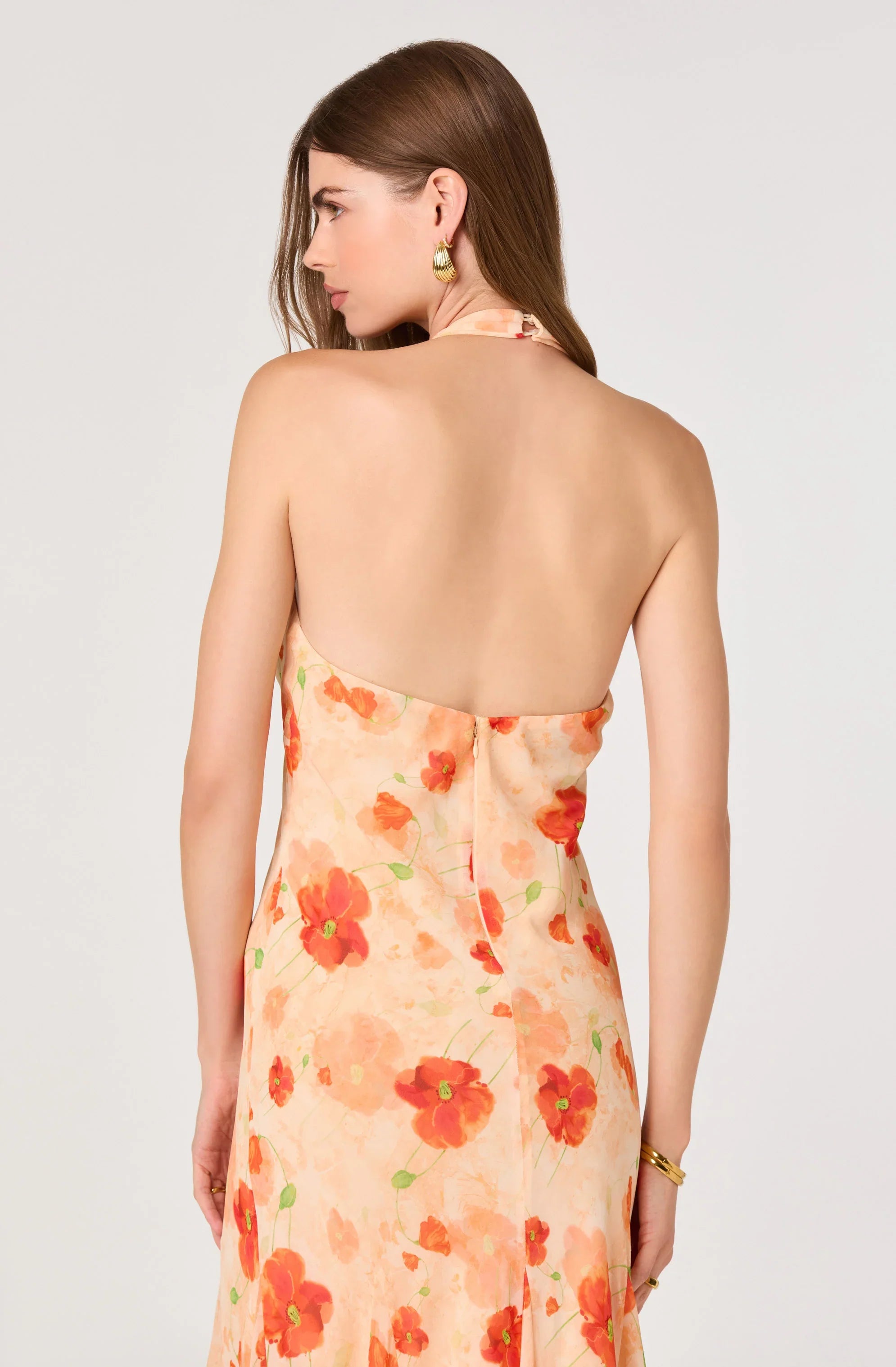 Yasmeen Floral Halter Godet Maxi Dress