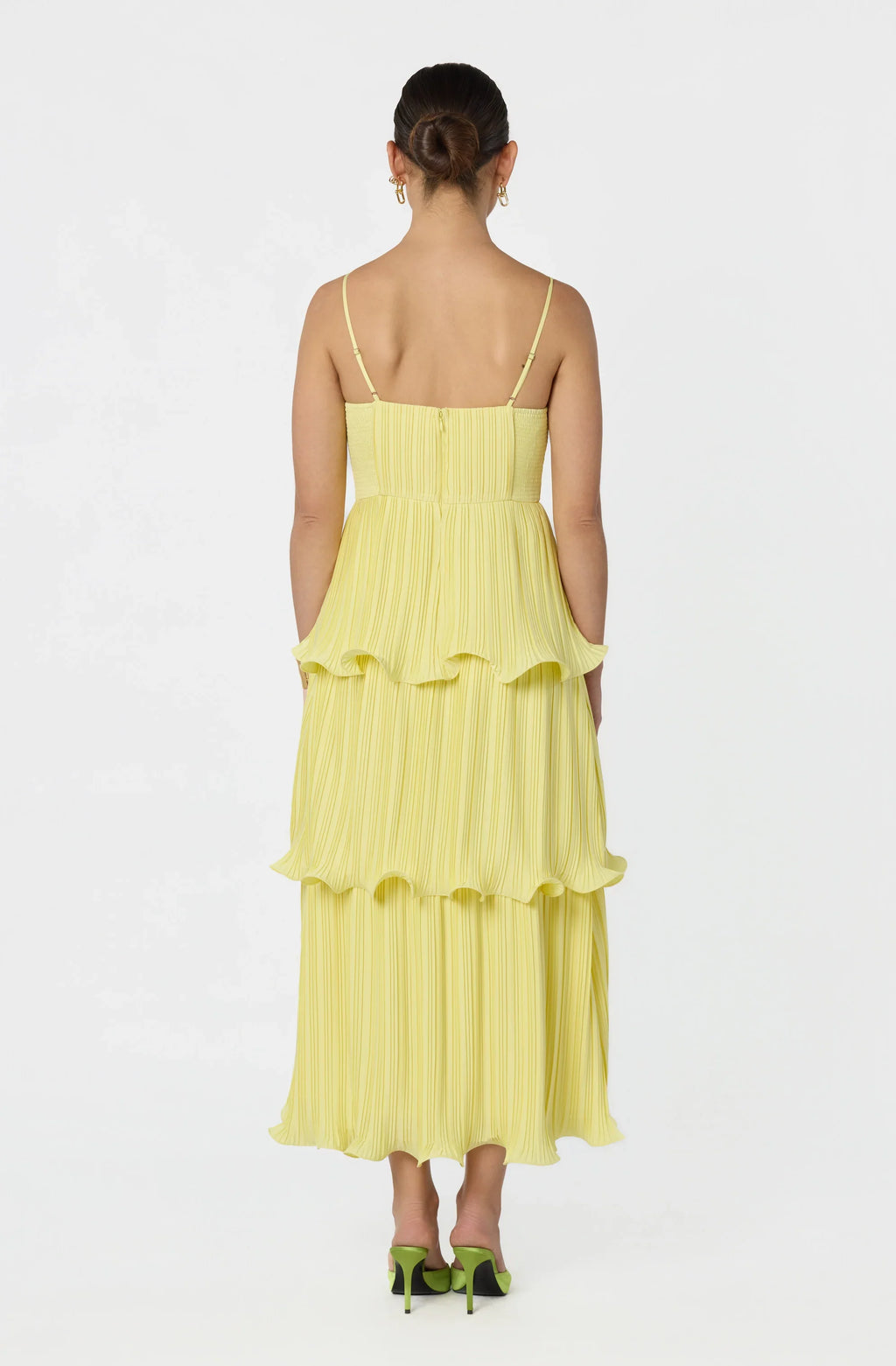 Lupin Pleated Tiered Maxi Dress
