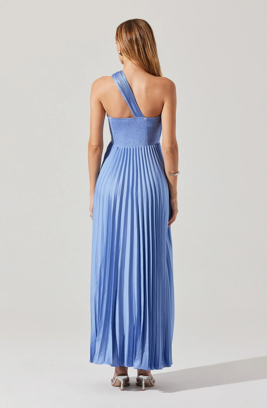 Rasya One-Shoulder Pleated Maxi Dress
