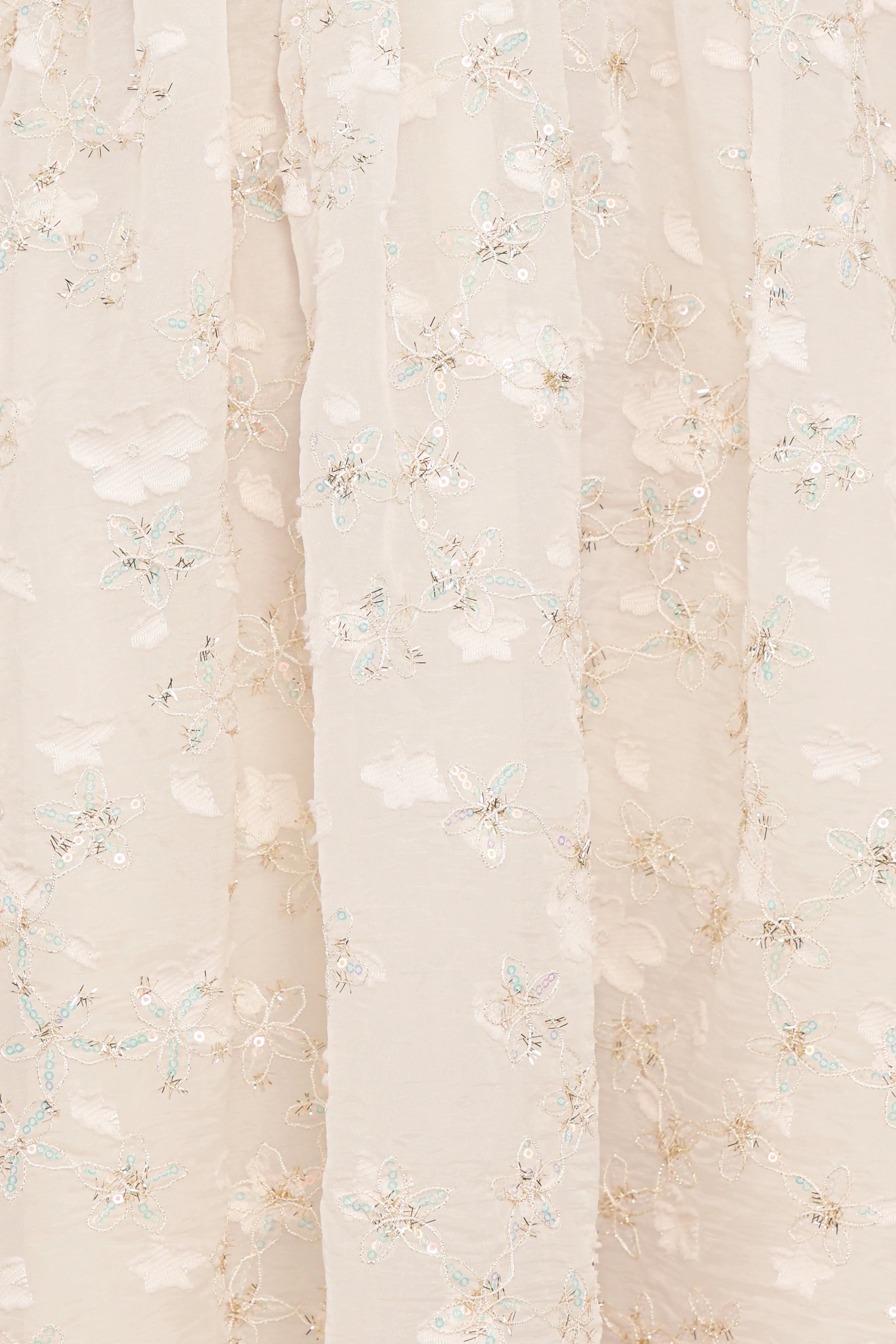 Lillan Mini Dress - Ivory Sequin