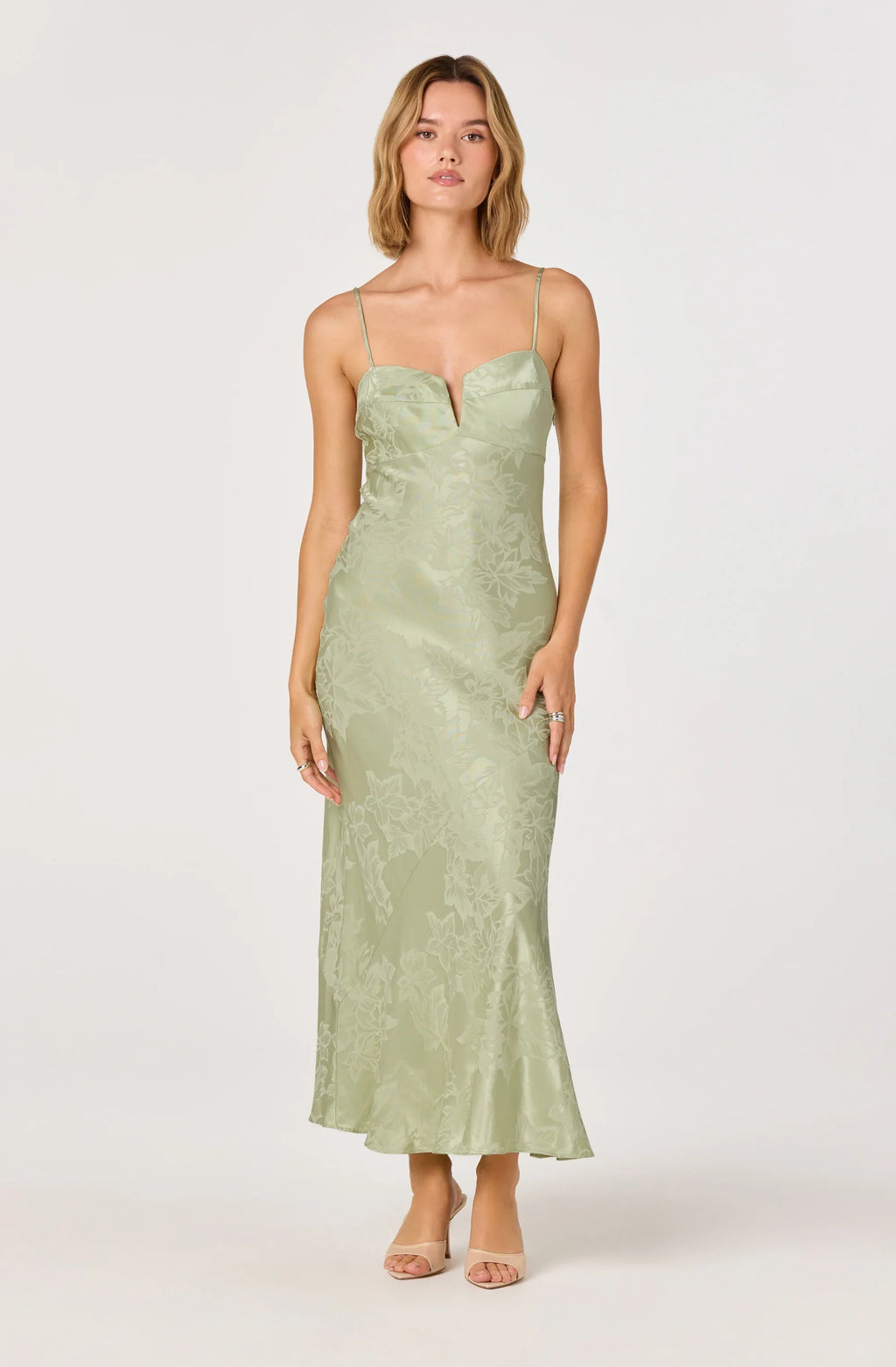 Tyla Satin Bias-Cut Maxi Dress