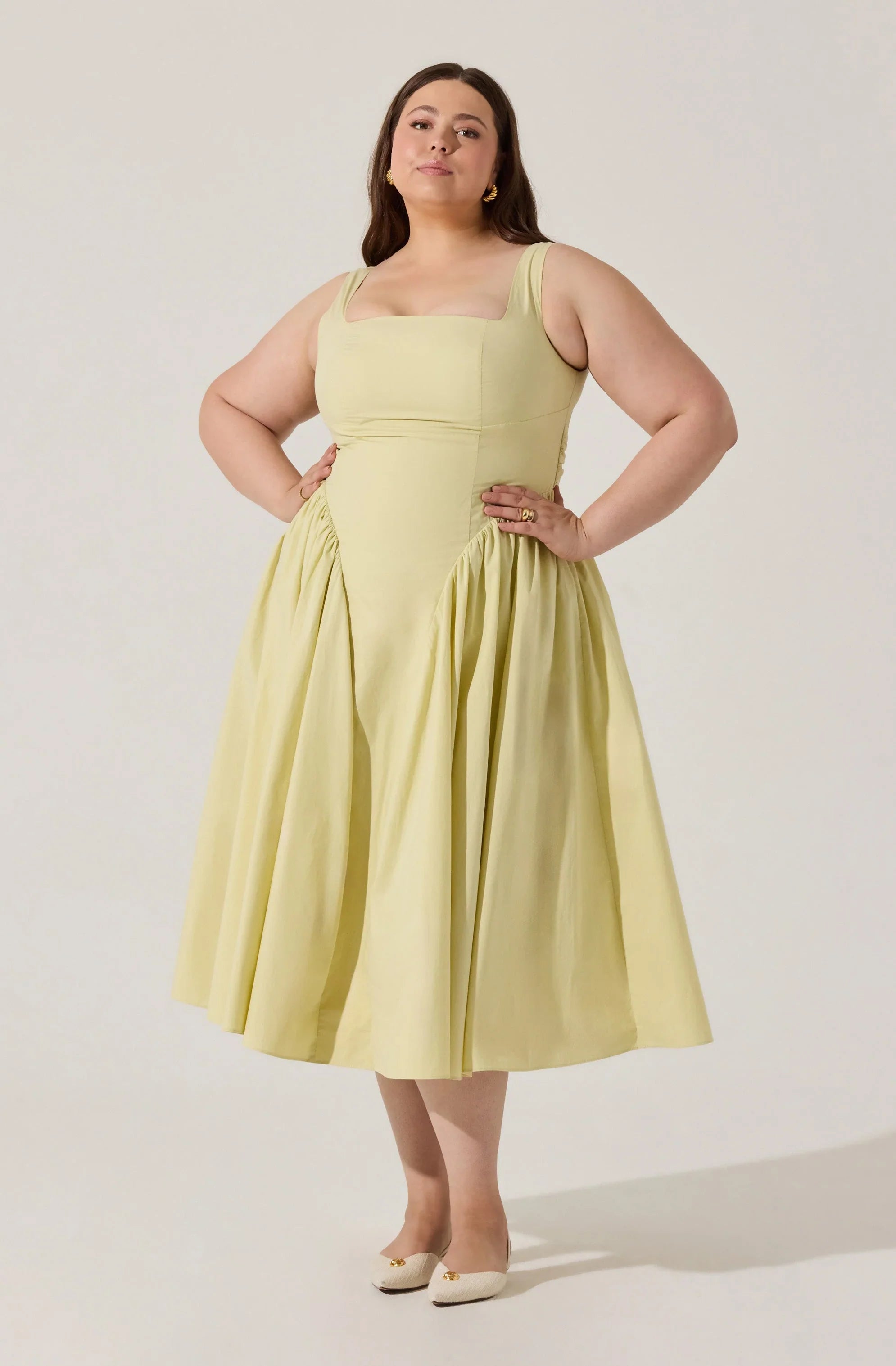 Vinya Poplin Drop Waist Dress