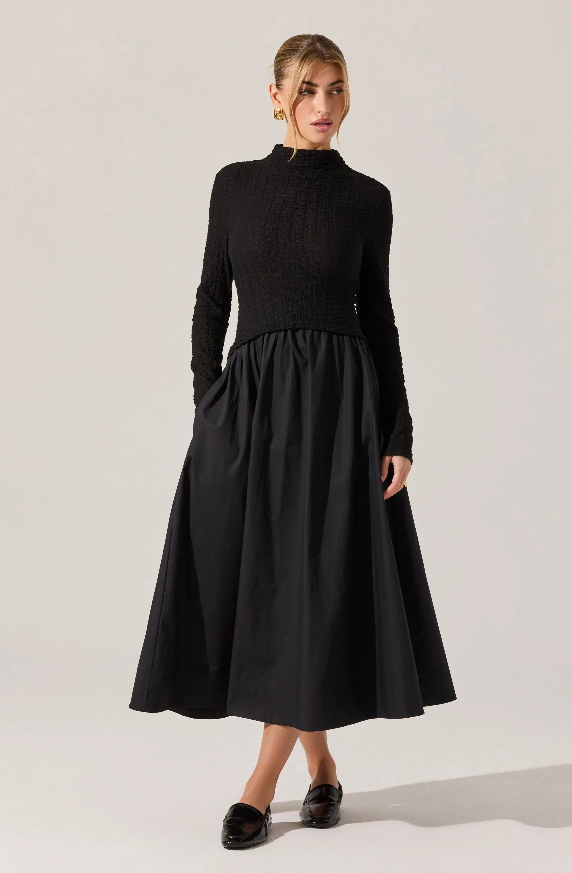 Kearney Mixed Media Midi Dress