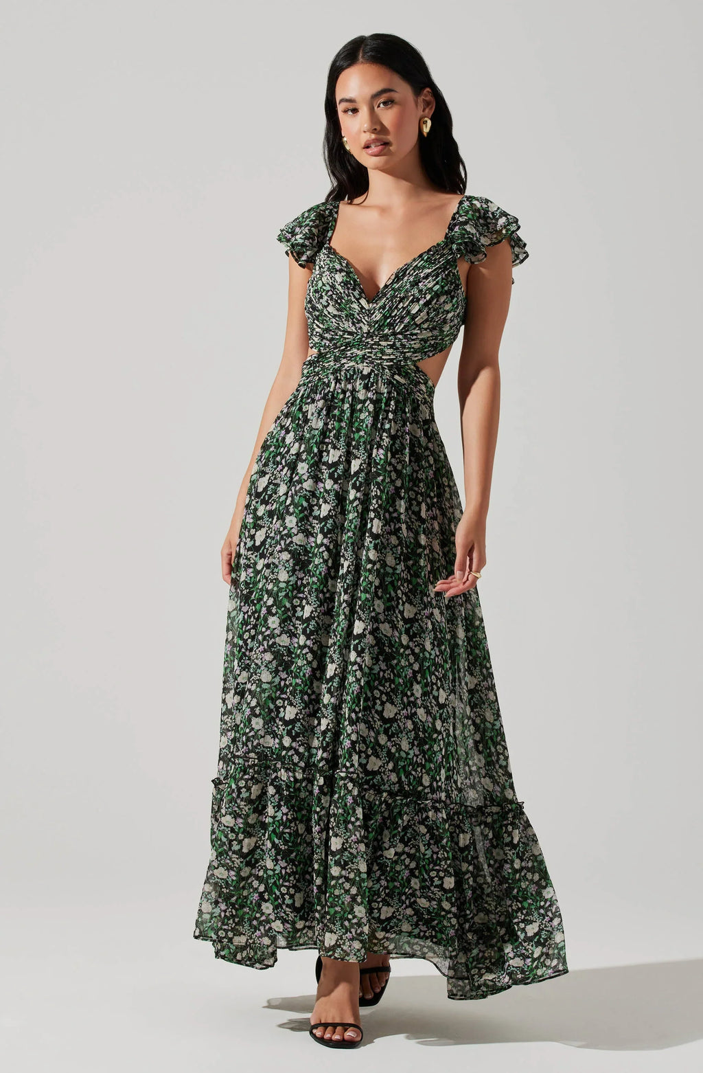 Primrose Floral Strappy Back Maxi Dress