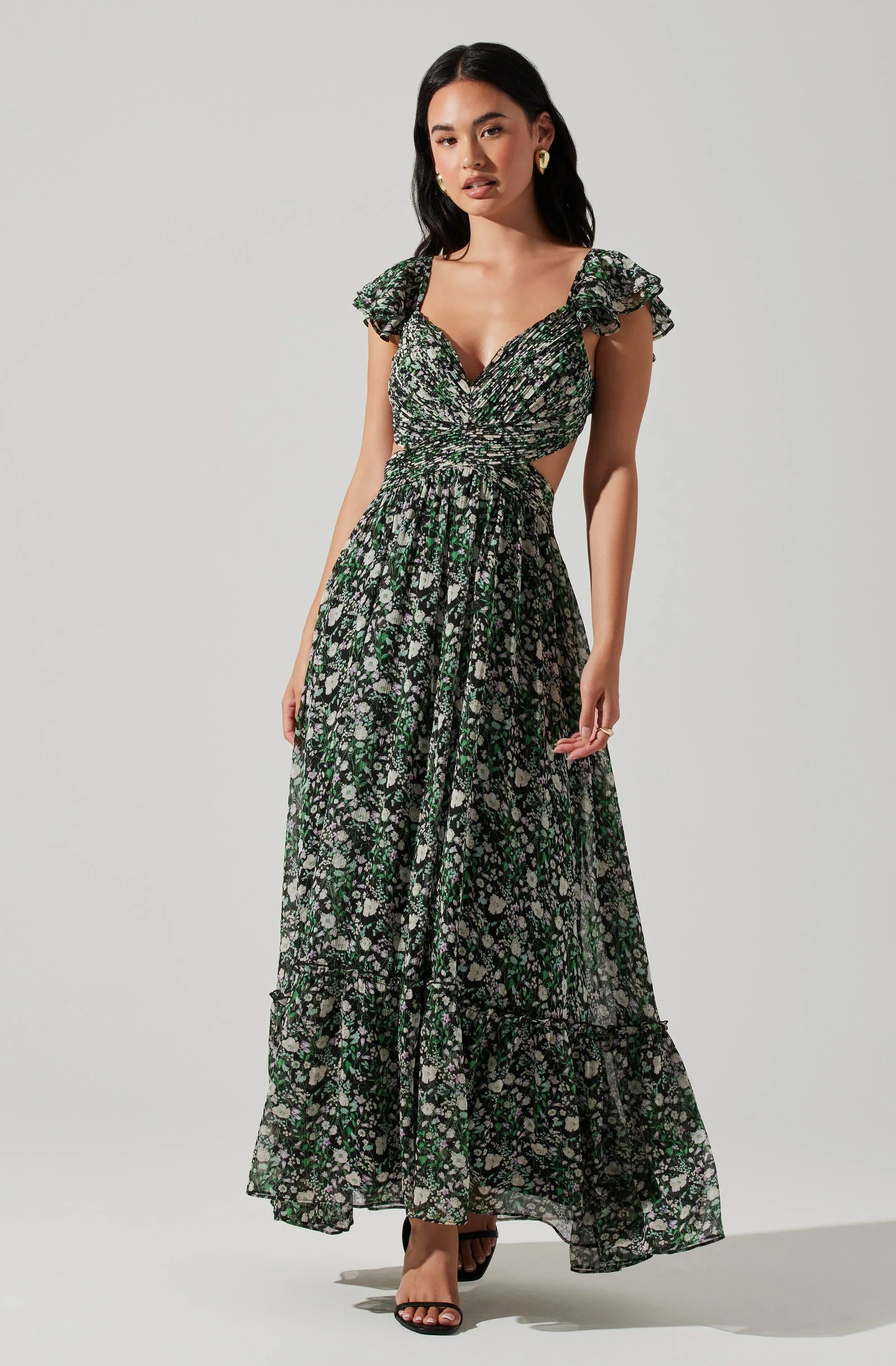 Primrose Floral Strappy Back Maxi Dress