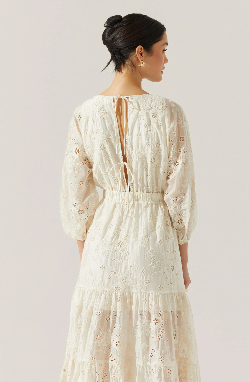 Jesalyn Floral Eyelet Maxi Dress