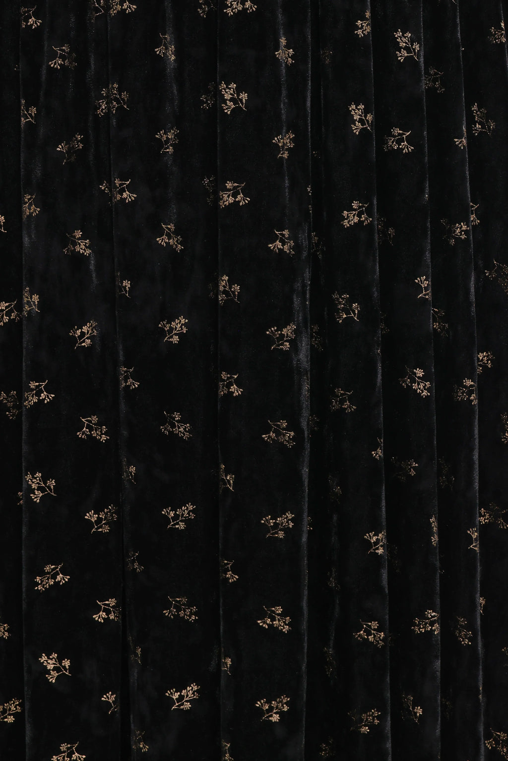 Farryn Maxi Dress - Black/Gold Velvet