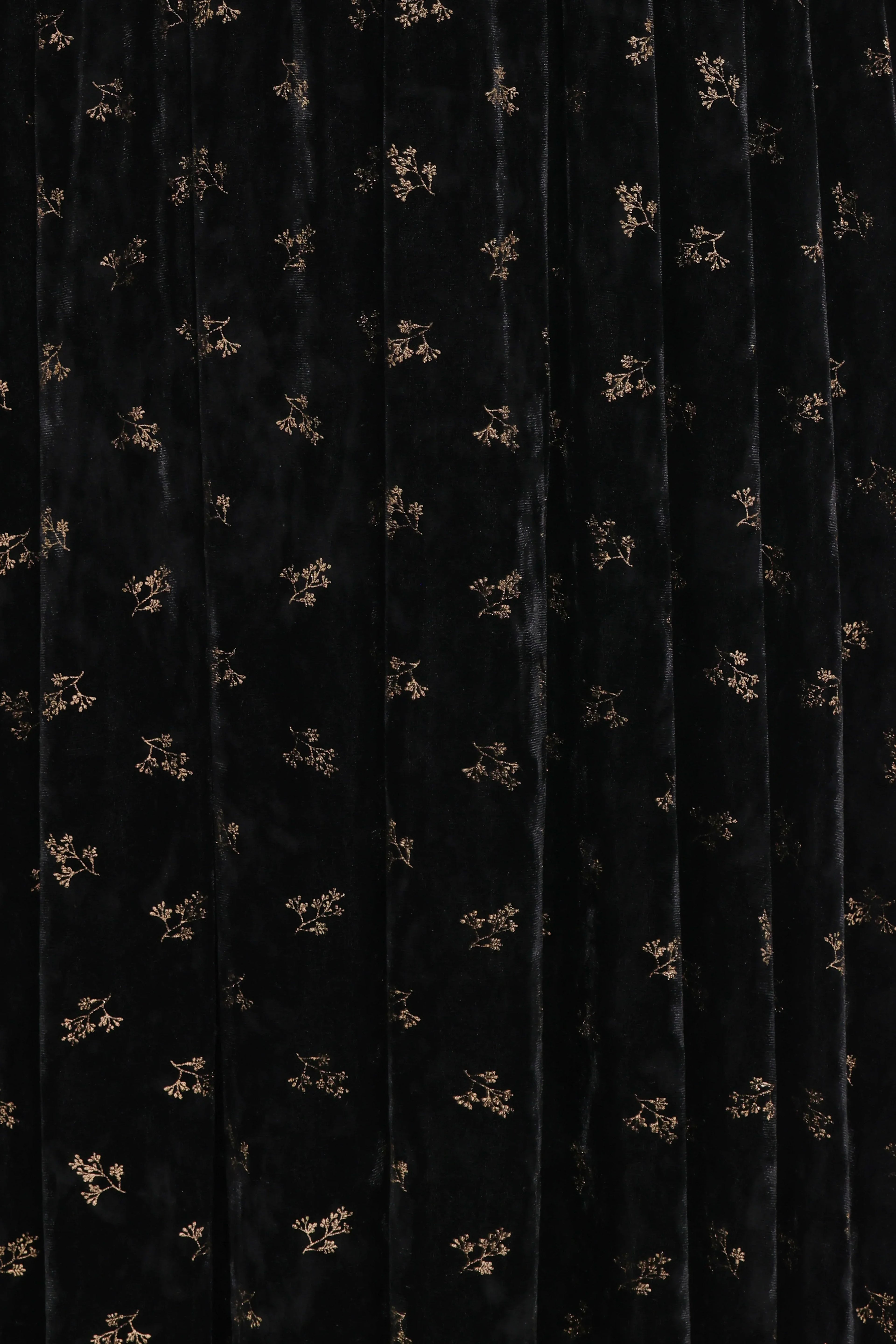 Farryn Maxi Dress - Black/Gold Velvet