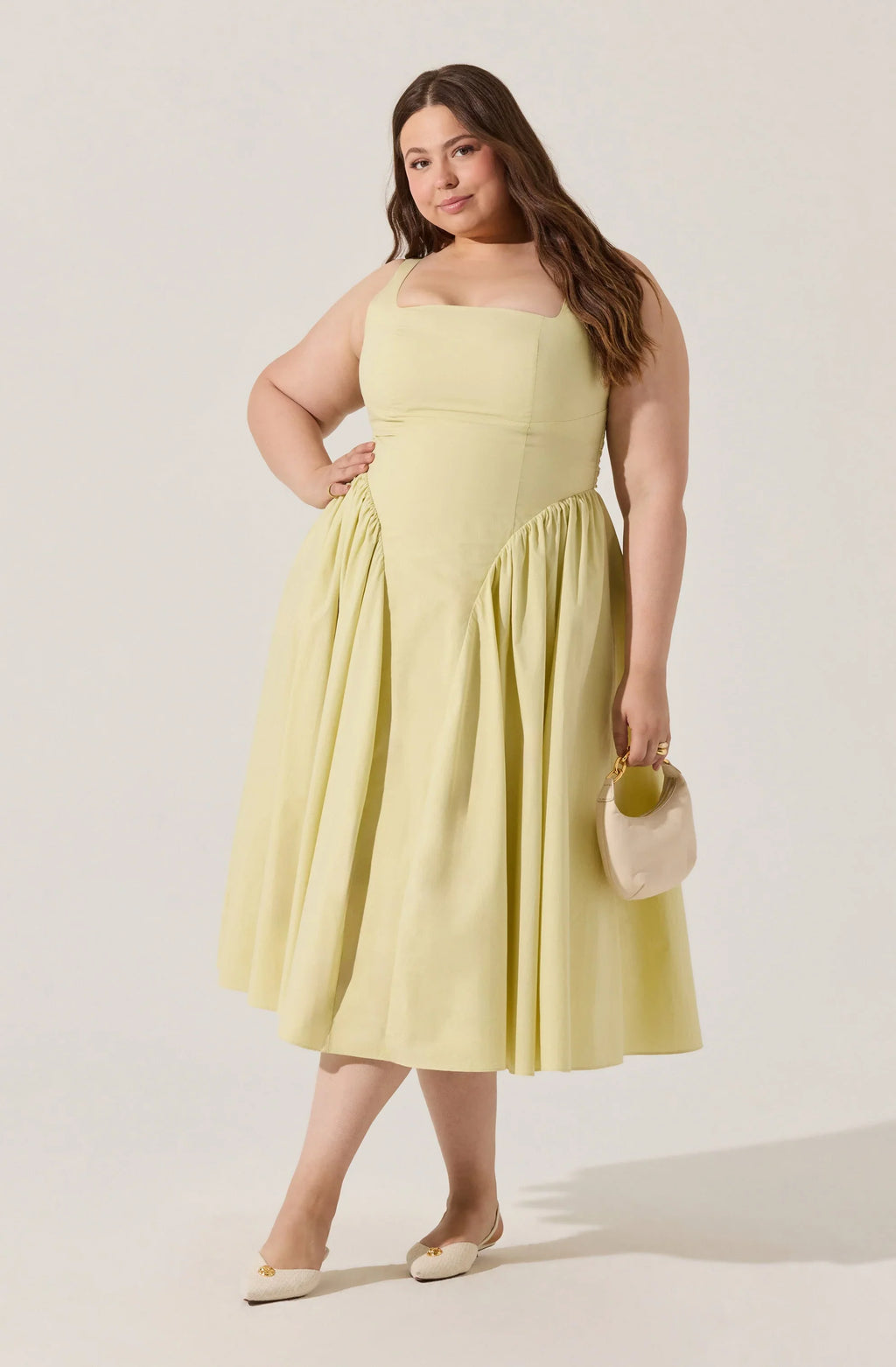 Vinya Poplin Drop Waist Dress